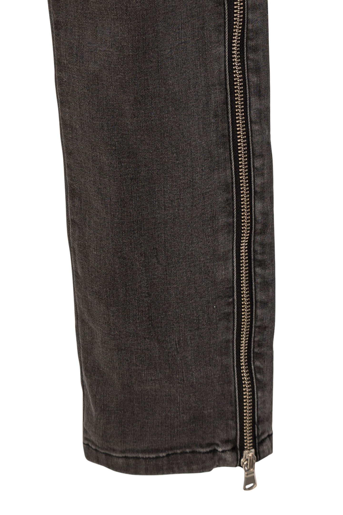 7/8 SLIM GREY POWERSTRETCH SIDE-ZIP JEANS 5