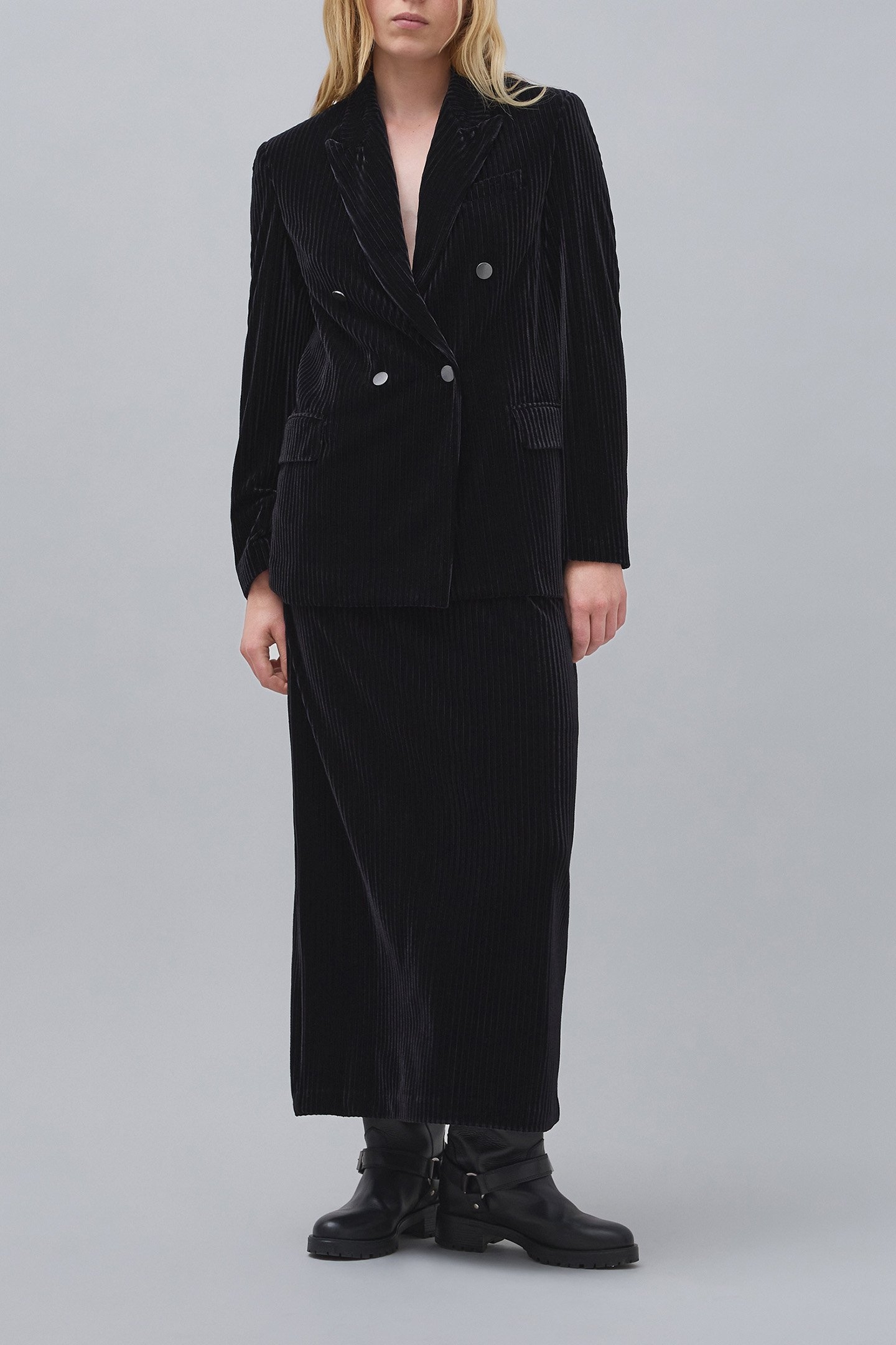 BLACK CORDUROY SUIT JACKET 4