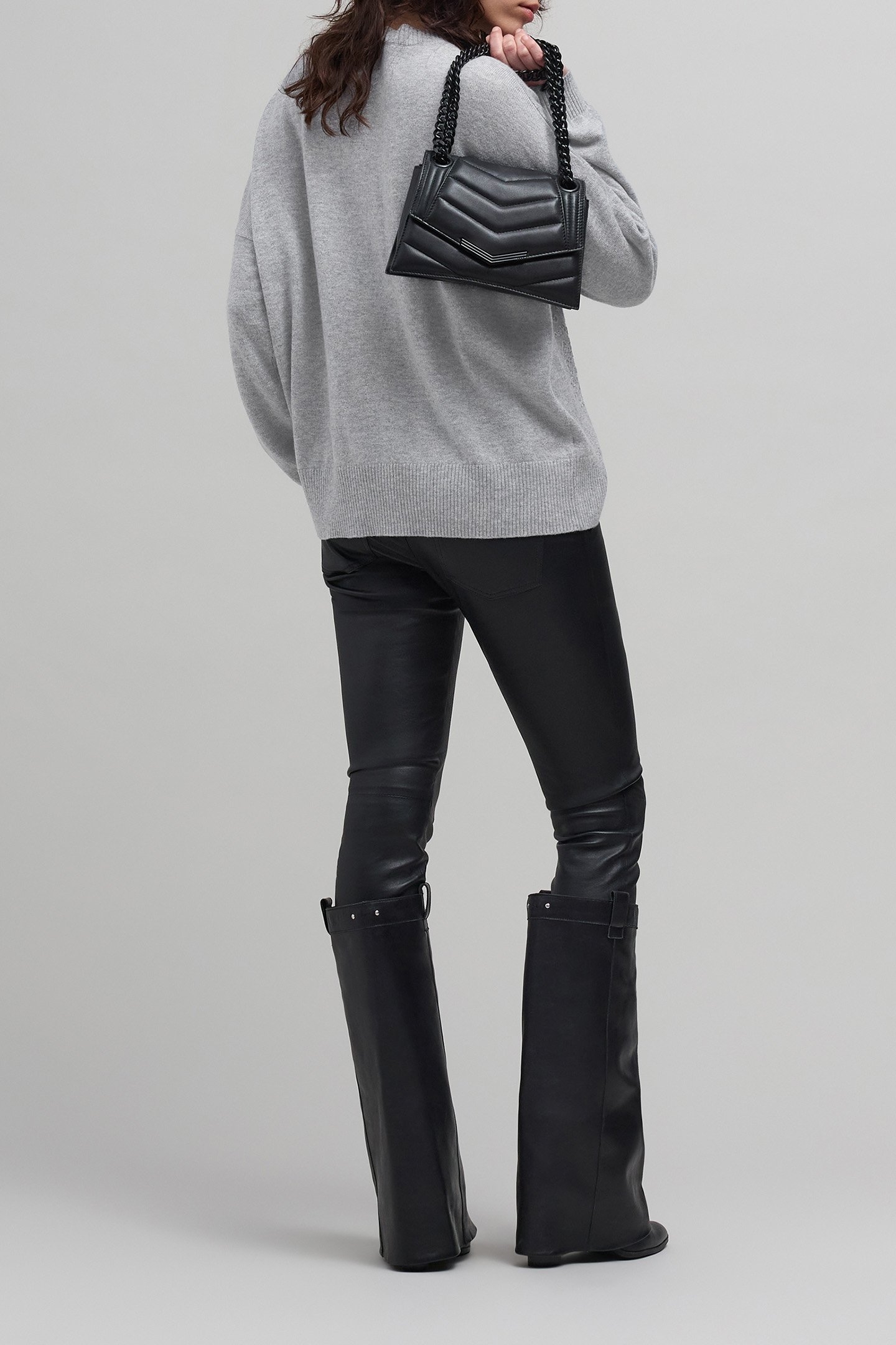 GREY KNIT SKULL SWEATER 5