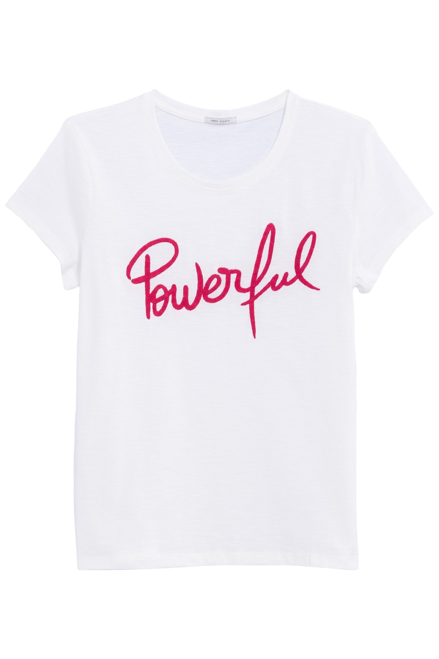 SHORT-SLEEVED WHITE T-SHIRT WITH EMBROIDERED MESSAGE 2