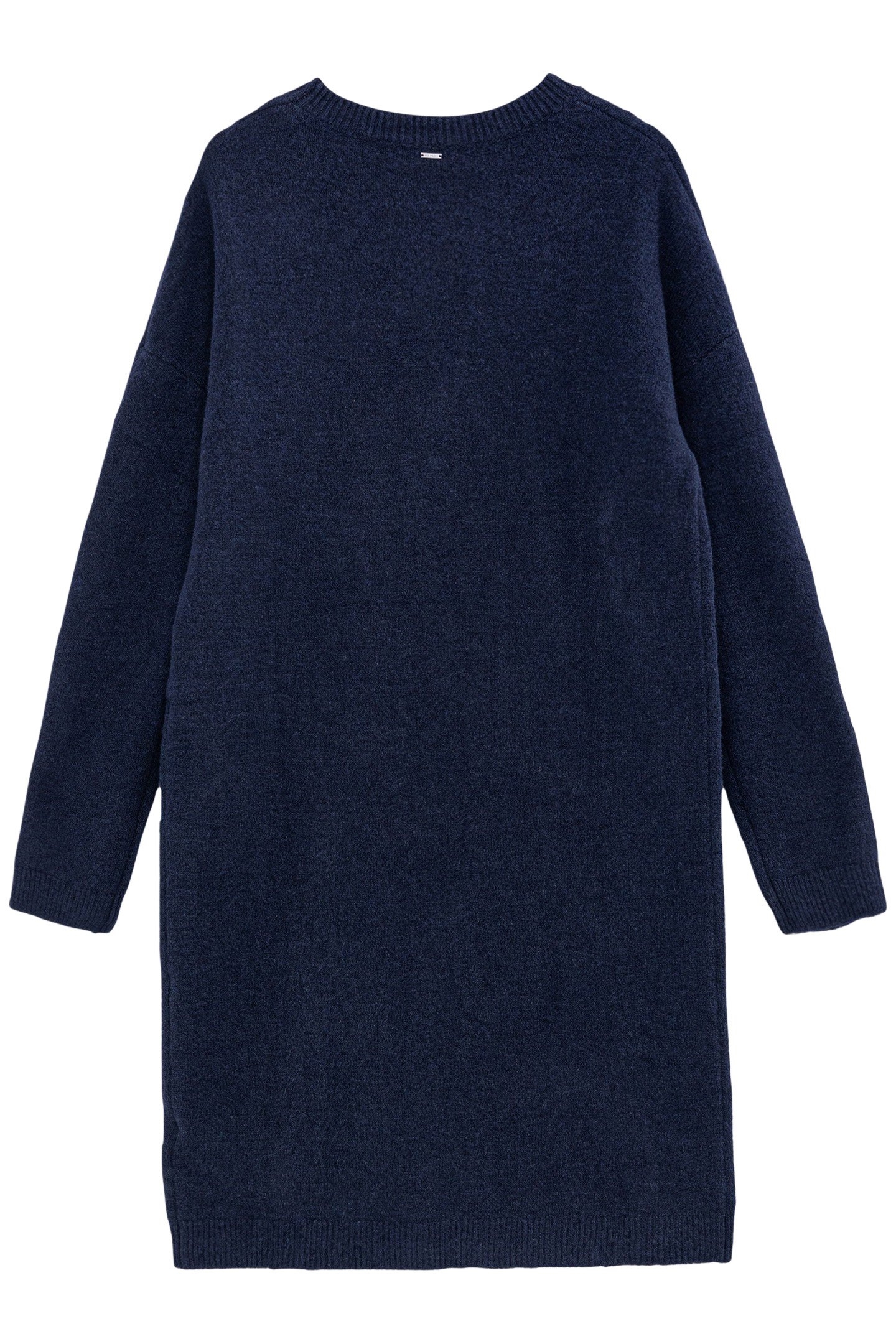 NAVY ROUND NECK SWEATER DRESS WITH LONG SLEEVES 2