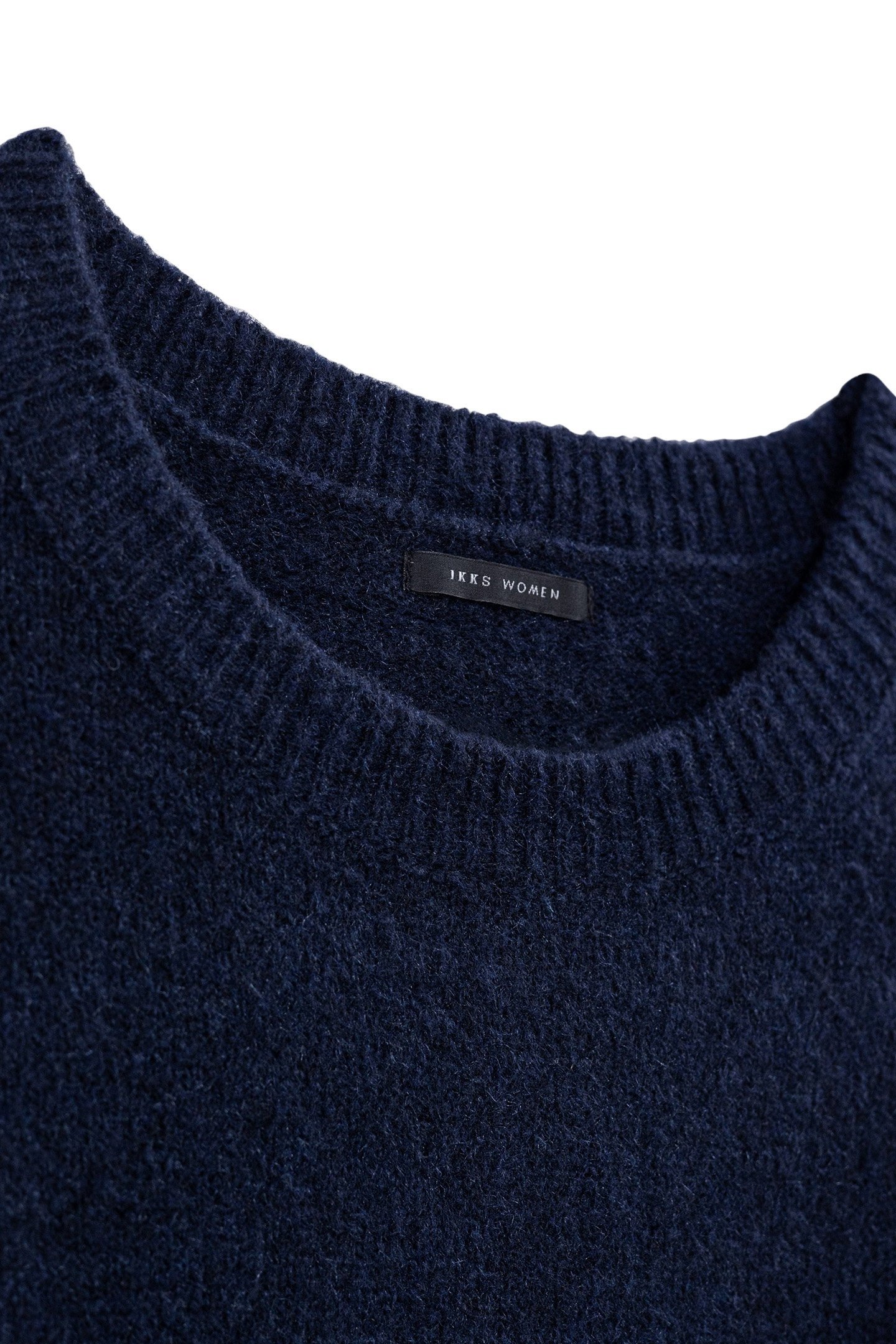 NAVY ROUND NECK SWEATER DRESS WITH LONG SLEEVES 3