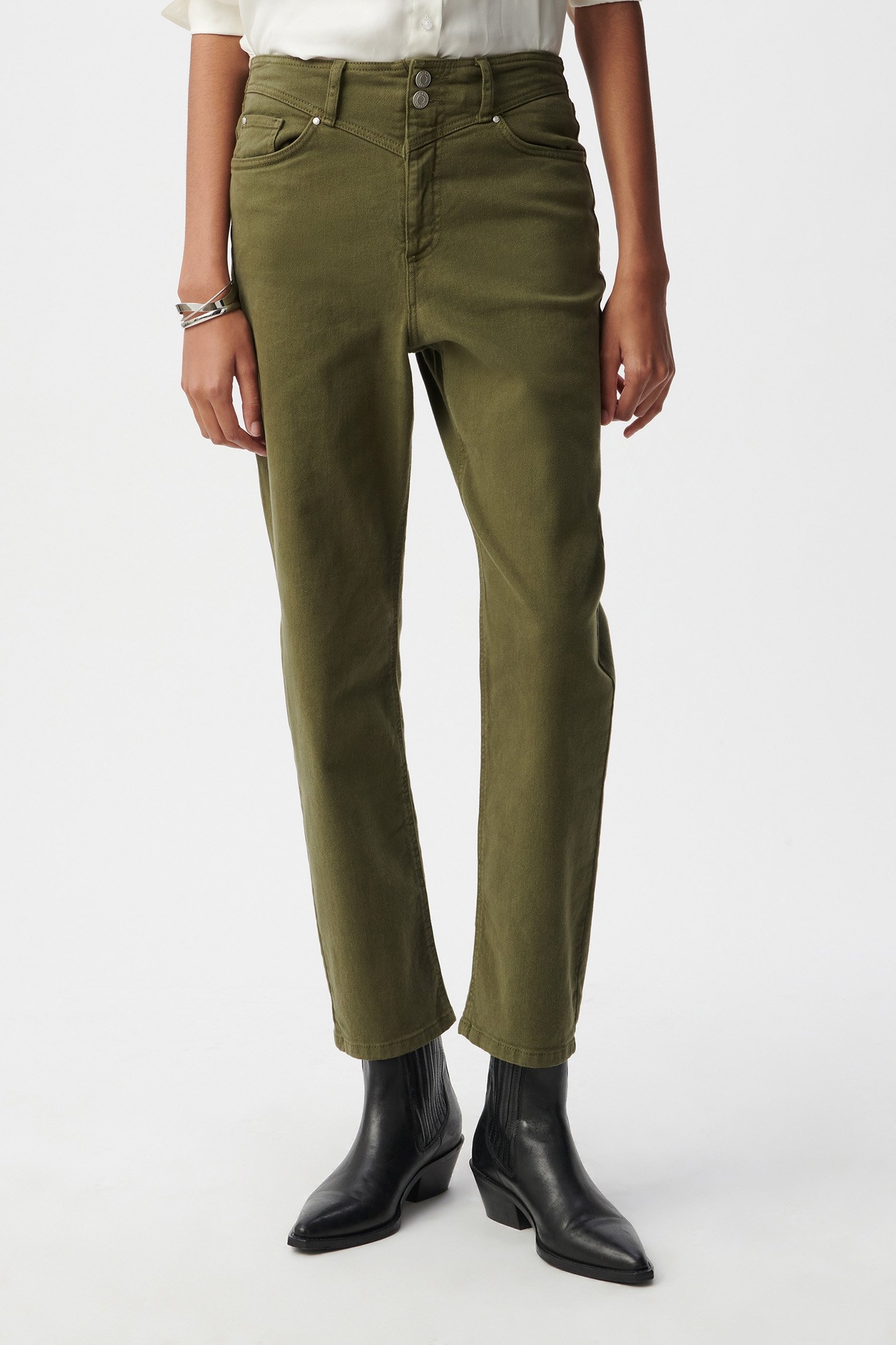 KHAKI ARMY SLOUCHY JEANS 1