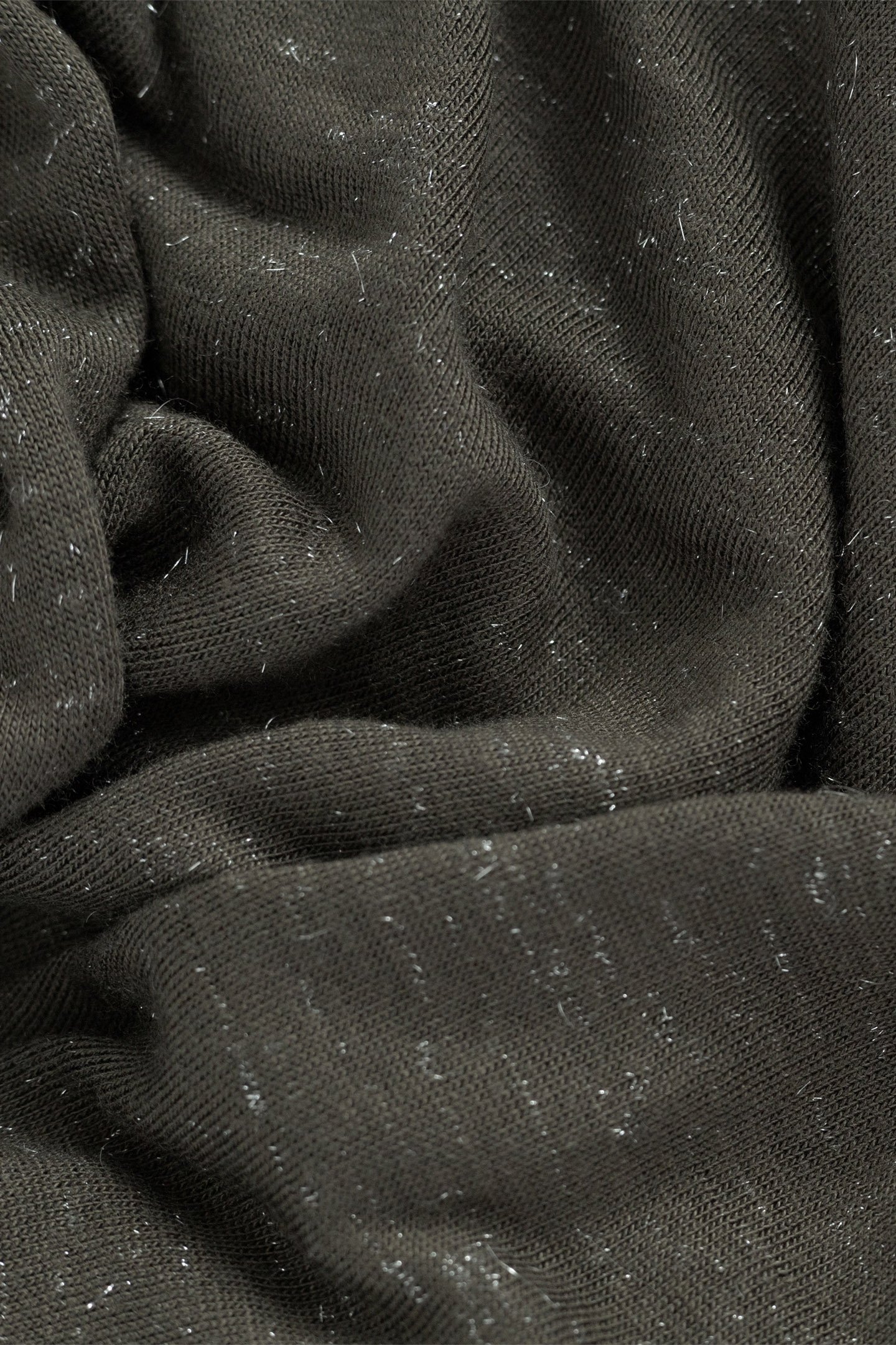 HERRINGBONE EMBROIDERY KHAKI GLITTER TEE WOMEN 3