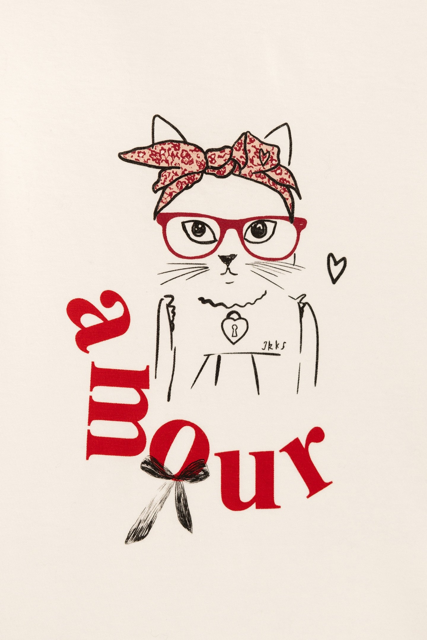 GIRL'S VISUAL T-SHIRT WITH SCARF AND GLASSES 4