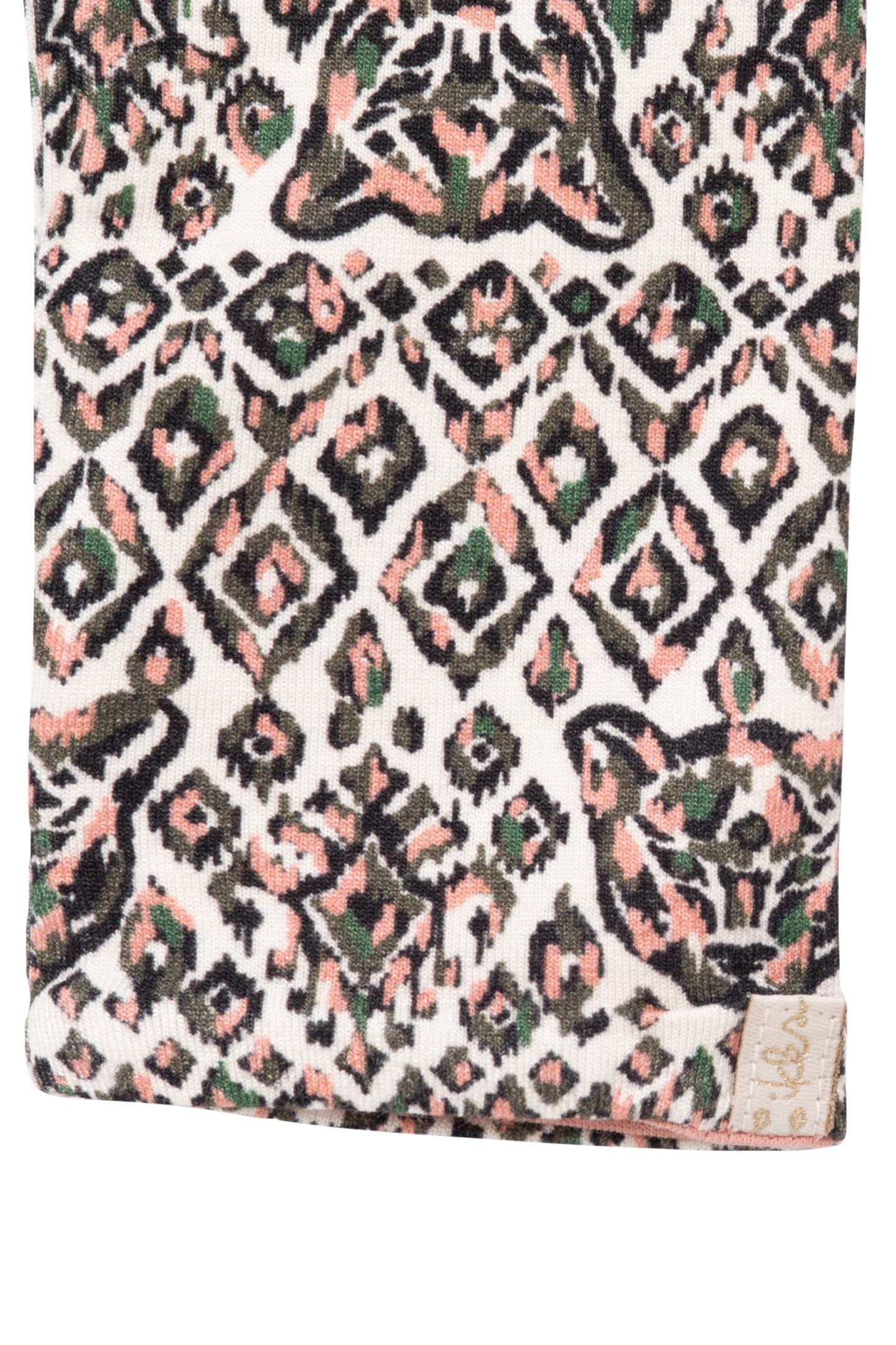 REVERSIBLE ETHNIC GRAPHIC AND GREEN BABY GIRL LEGGINGS 7