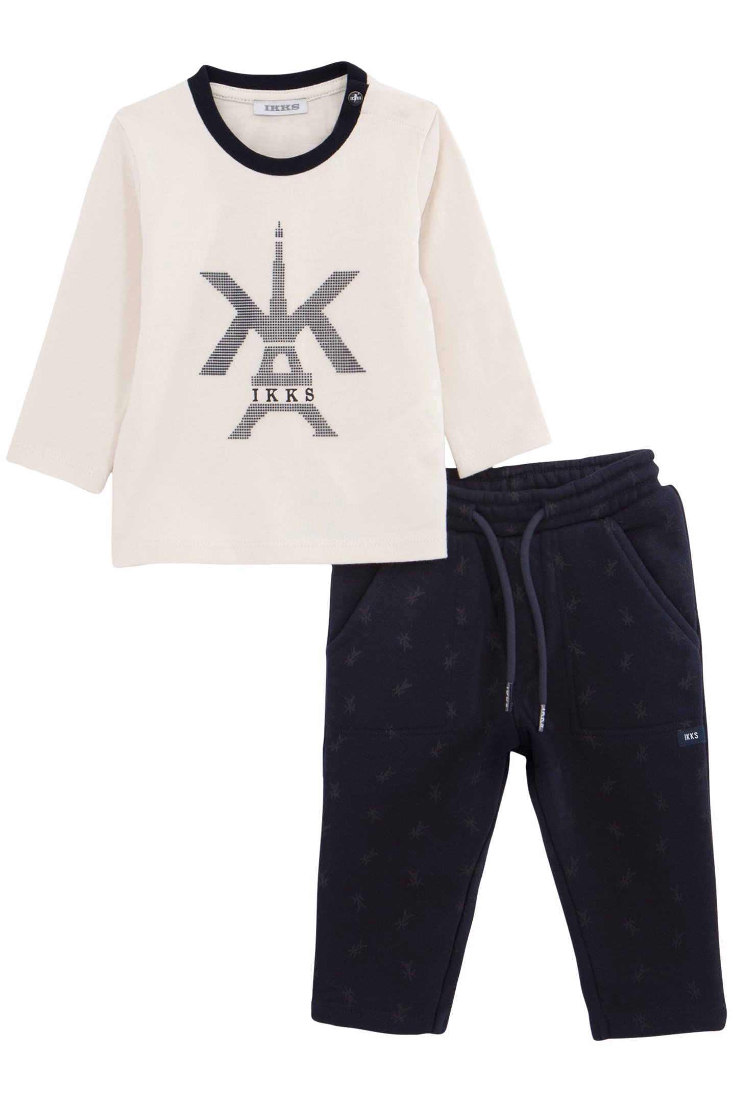 2-IN-1 BABY BOY EIFFEL TOWER T-SHIRT AND JOGGING SUIT SET 1