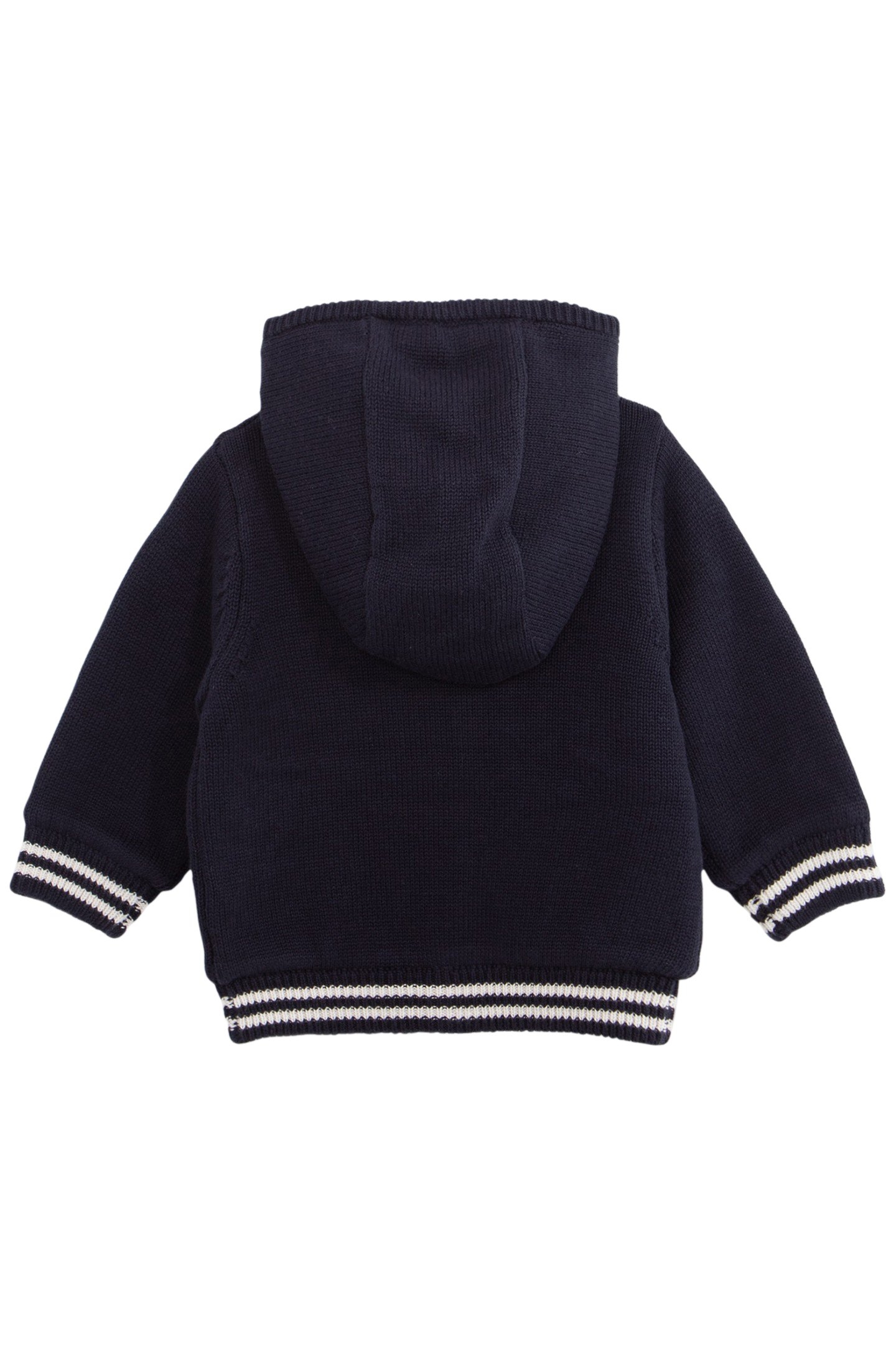 BABY BOY REVERSIBLE CAMEL AND NAVY CARDIGAN 2