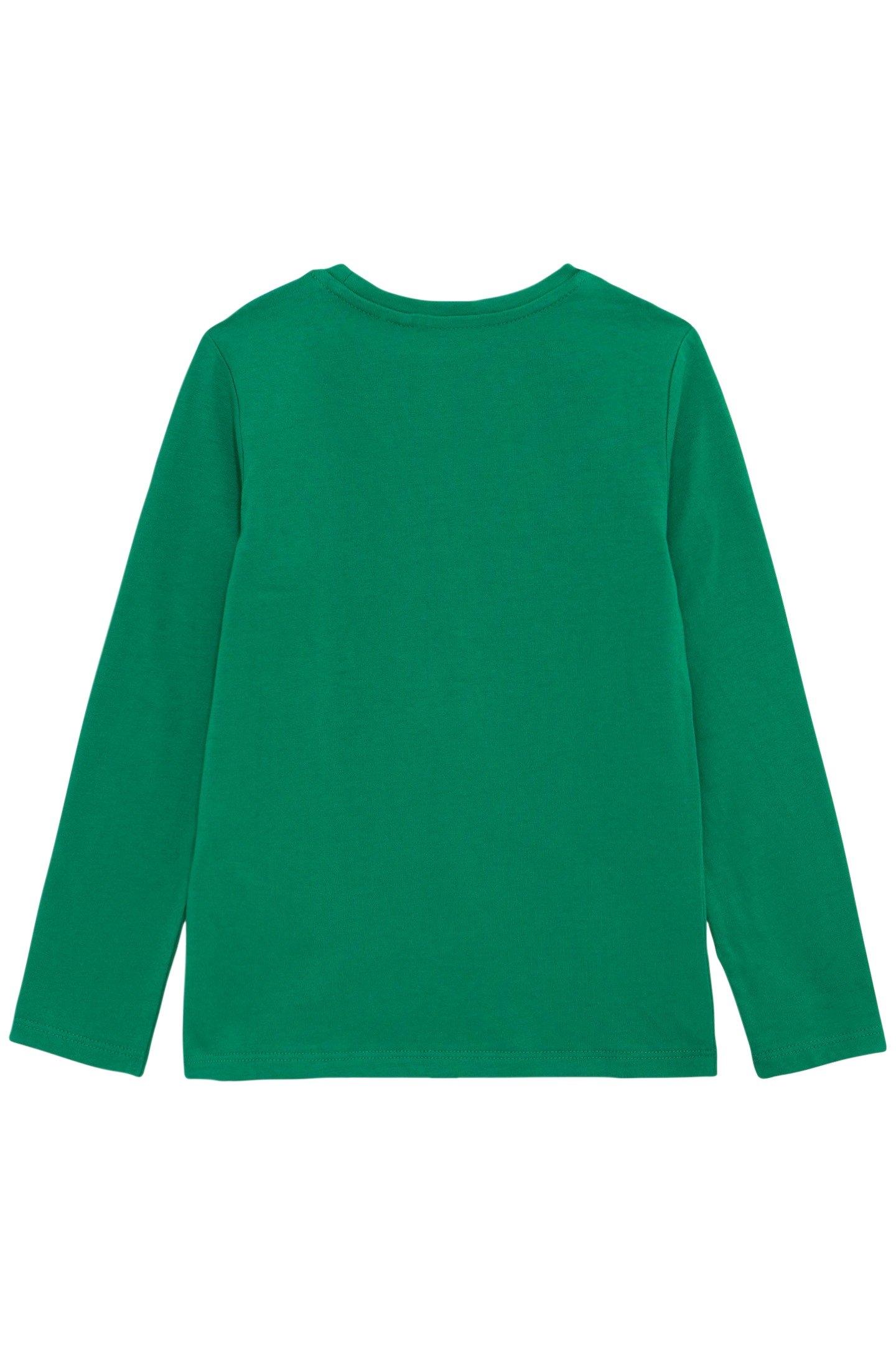 GIRL'S GREEN MULTI-MATERIAL HERRINGBONE T-SHIRT 2