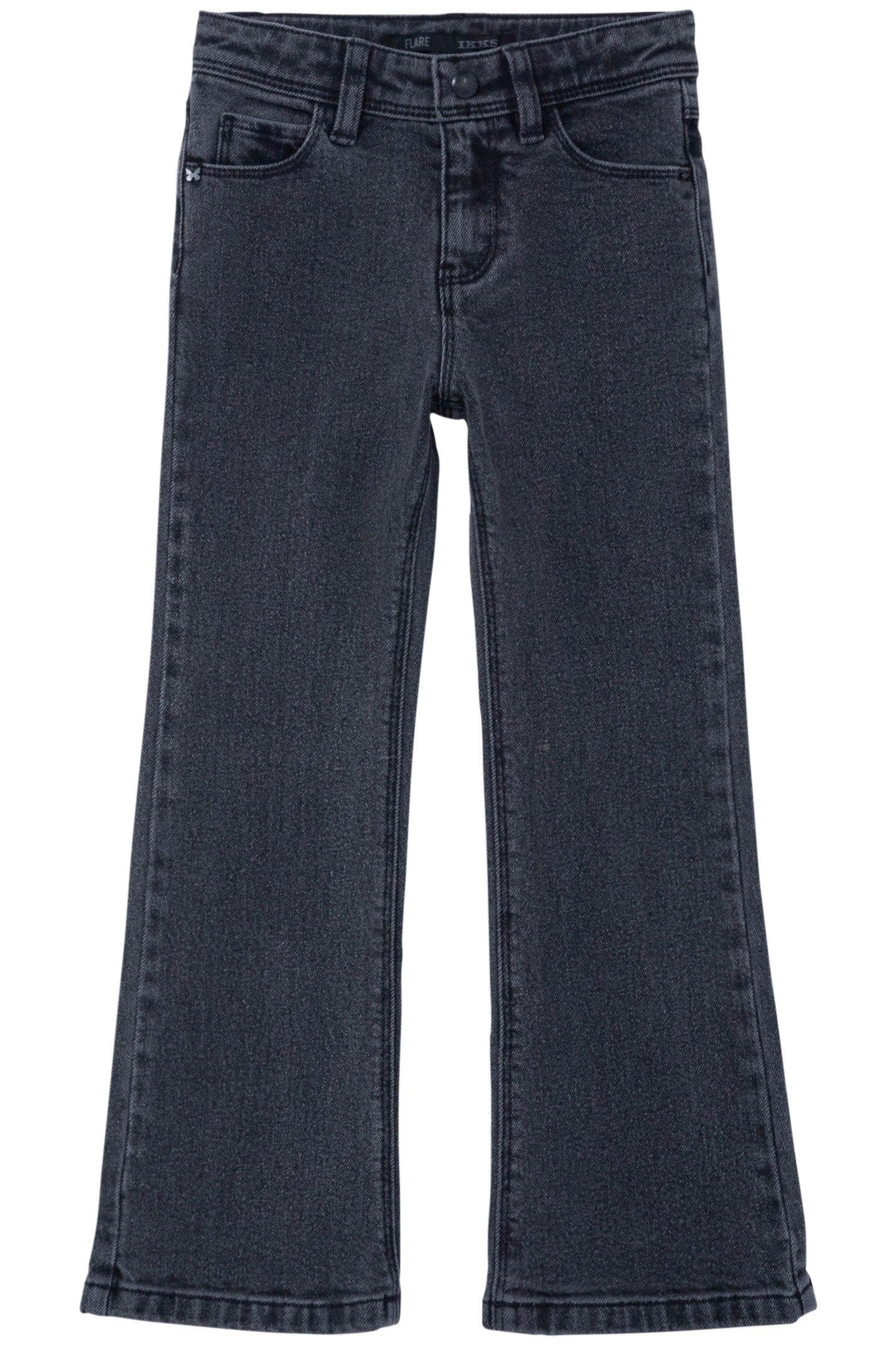 GIRLS' DARK GREY FLARE JEANS 1