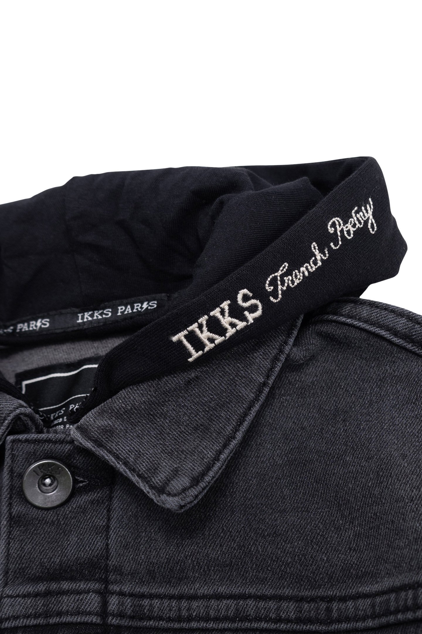 BOY'S WASHED GRAY DENIM JACKET WITH REMOVABLE HOOD 4