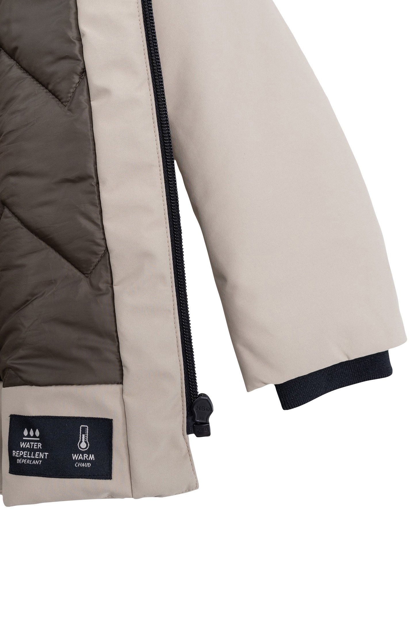 BOY'S RECYCLED BEIGE PARKA WITH MAGNETIC FASTENING 4