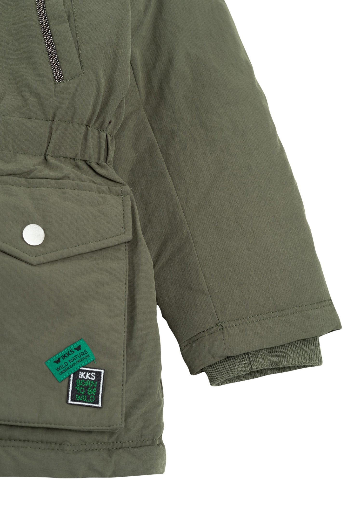 GIRL'S 3-IN-1 KHAKI PARKA WITH SILVER QUILTED DOWN JACKET 8