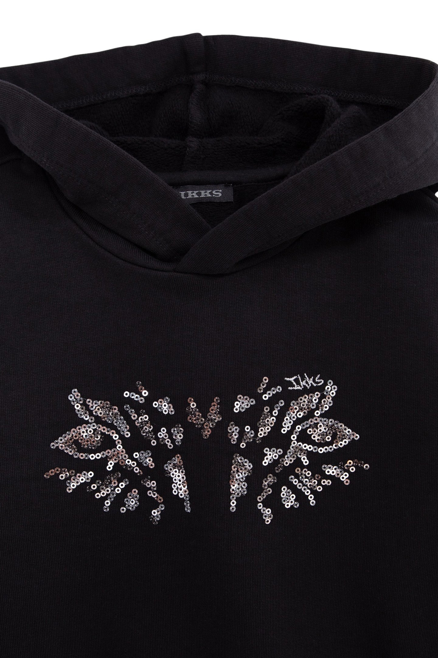 GIRL'S BLACK LOOK-LEOPARD EMBROIDERED SEQUINS SWEATSHIRT 3