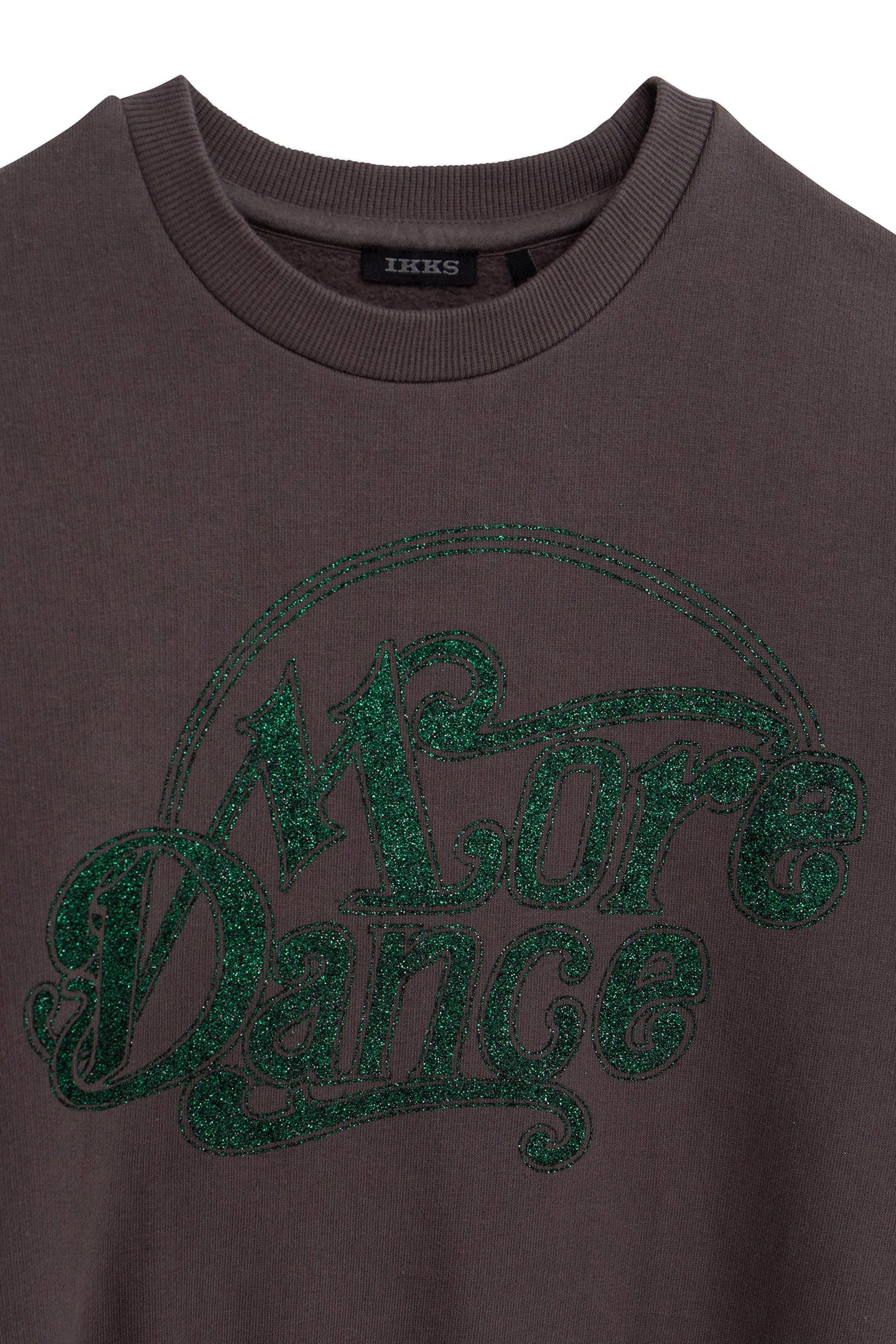 GIRL'S GRAY MESSAGE GREEN GLITTER SWEATSHIRT 3