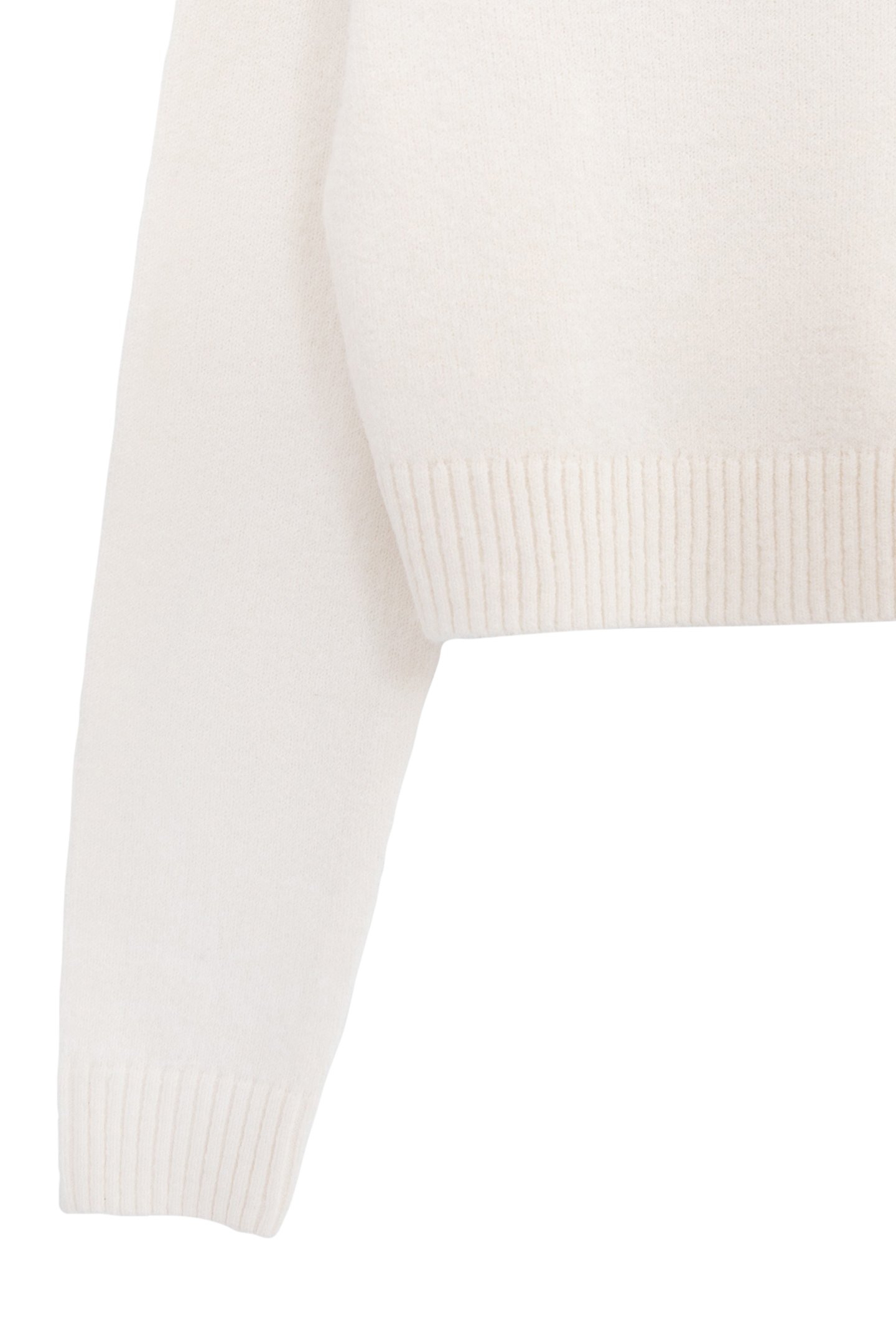 ECRU SWEATER KNIT CROPPED EMBROIDERY MESSAGE GIRL 4