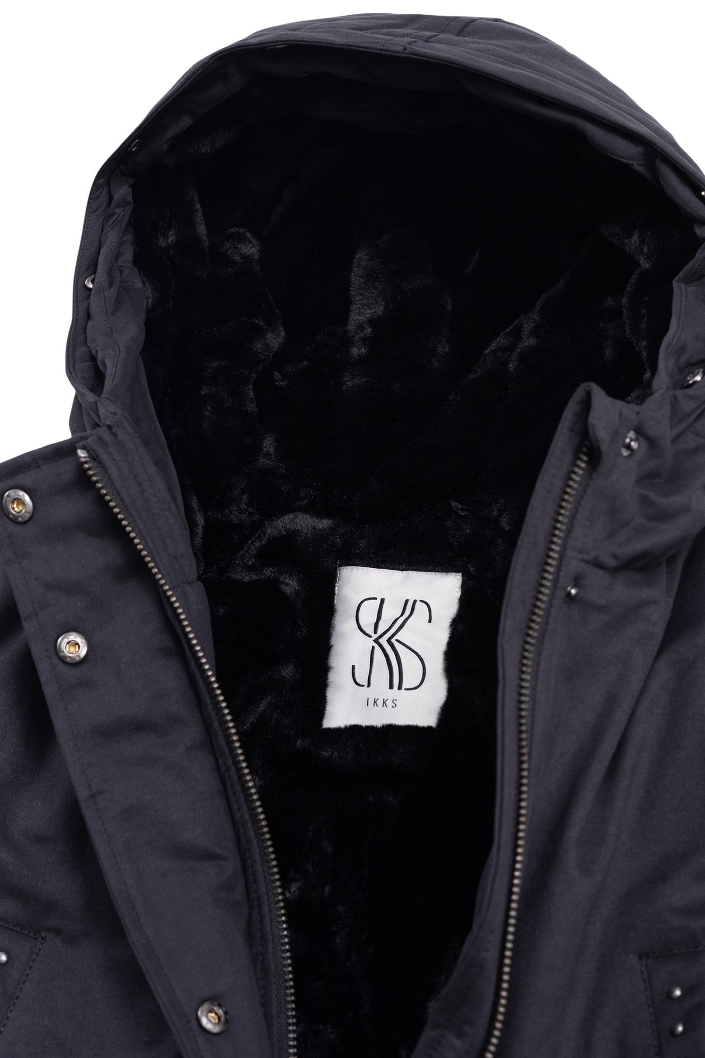 GIRL'S BLACK HOODED PARKA 3