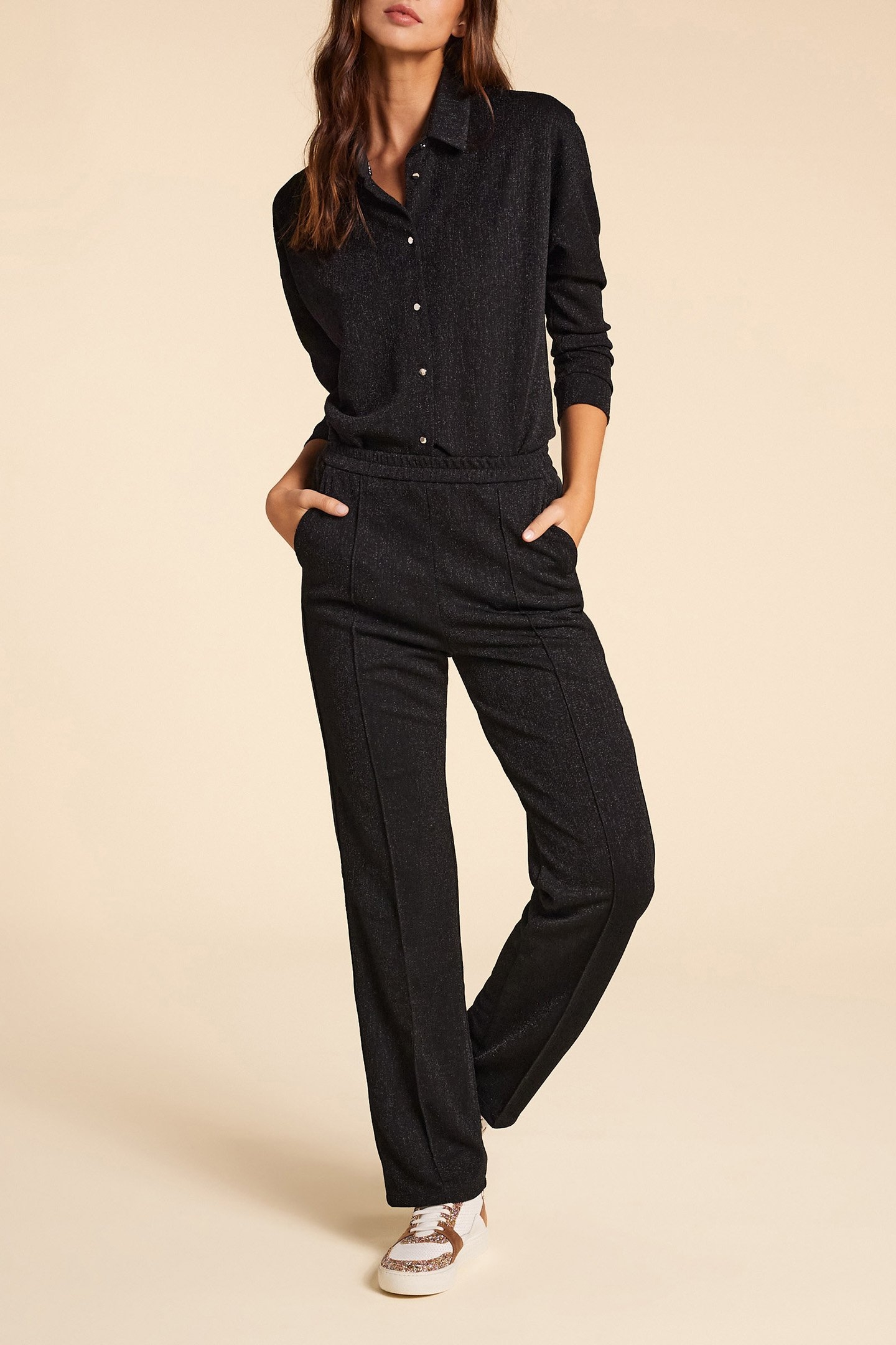 BLACK DROP-FRONT SUIT TROUSERS 2