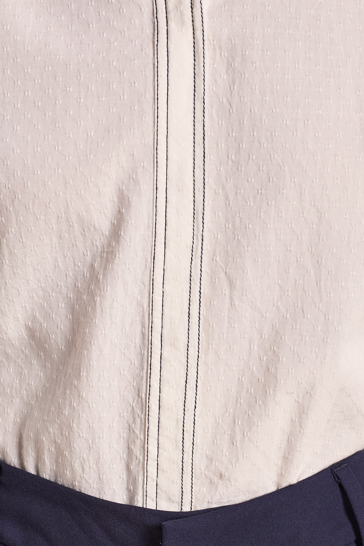 ECRU JACQUARD DOUBLE-STITCHED SHIRT 6