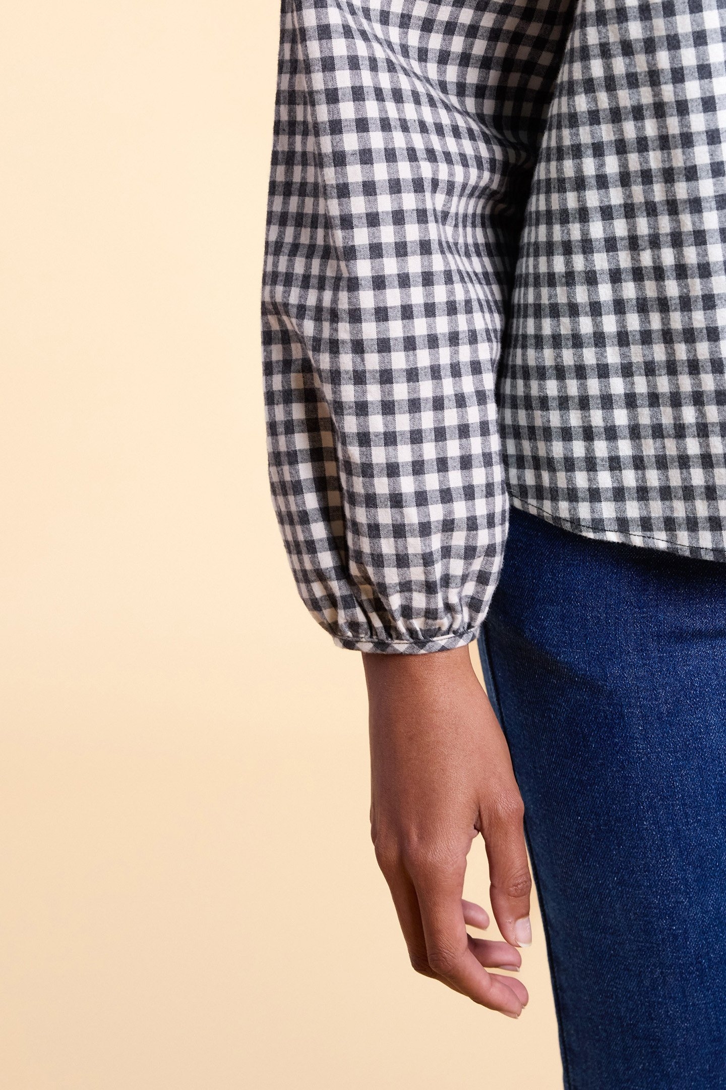 BLACK GINGHAM BLOUSE 7