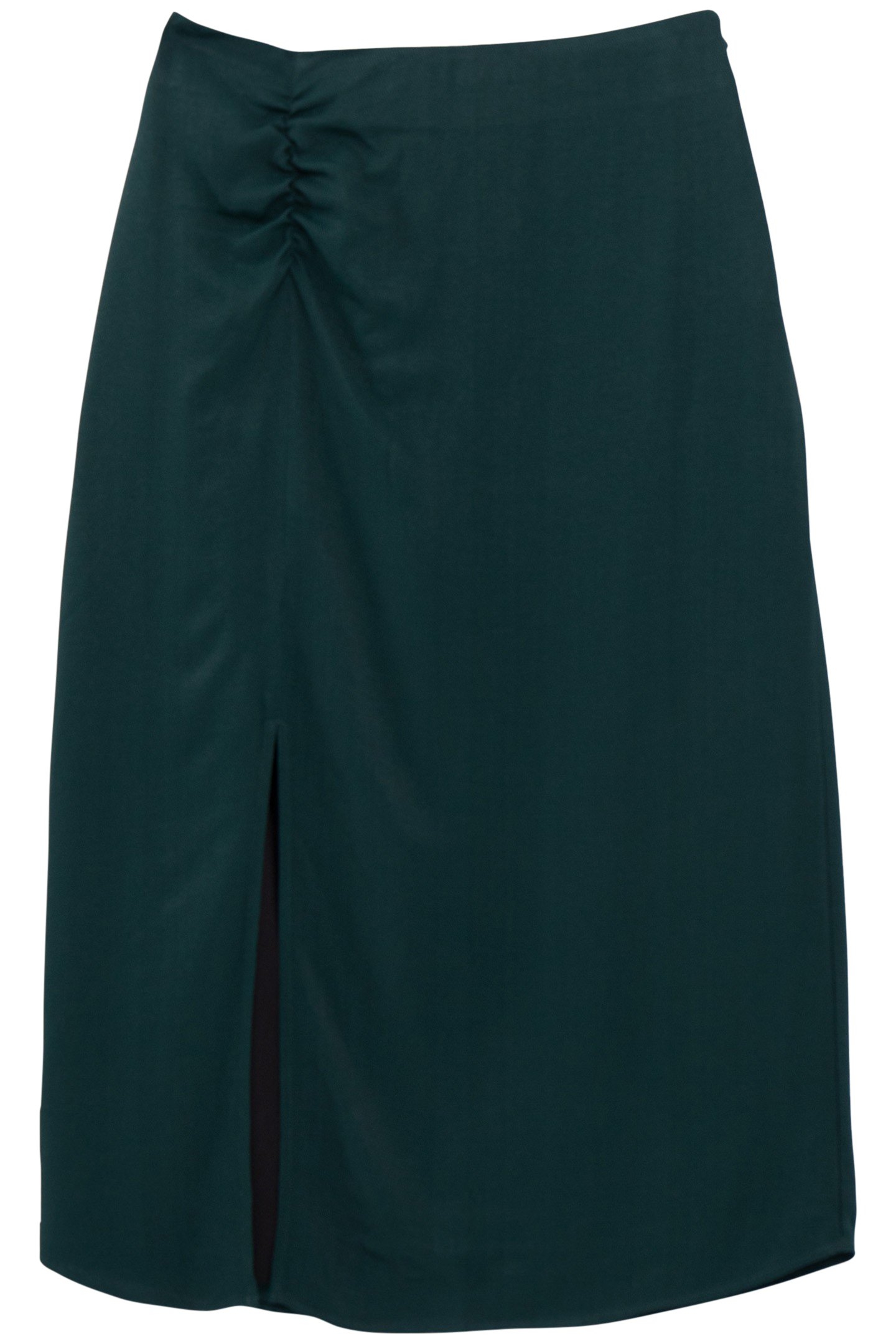 MIDNIGHT GREEN MIDI SKIRT  SIDE SLIT 4