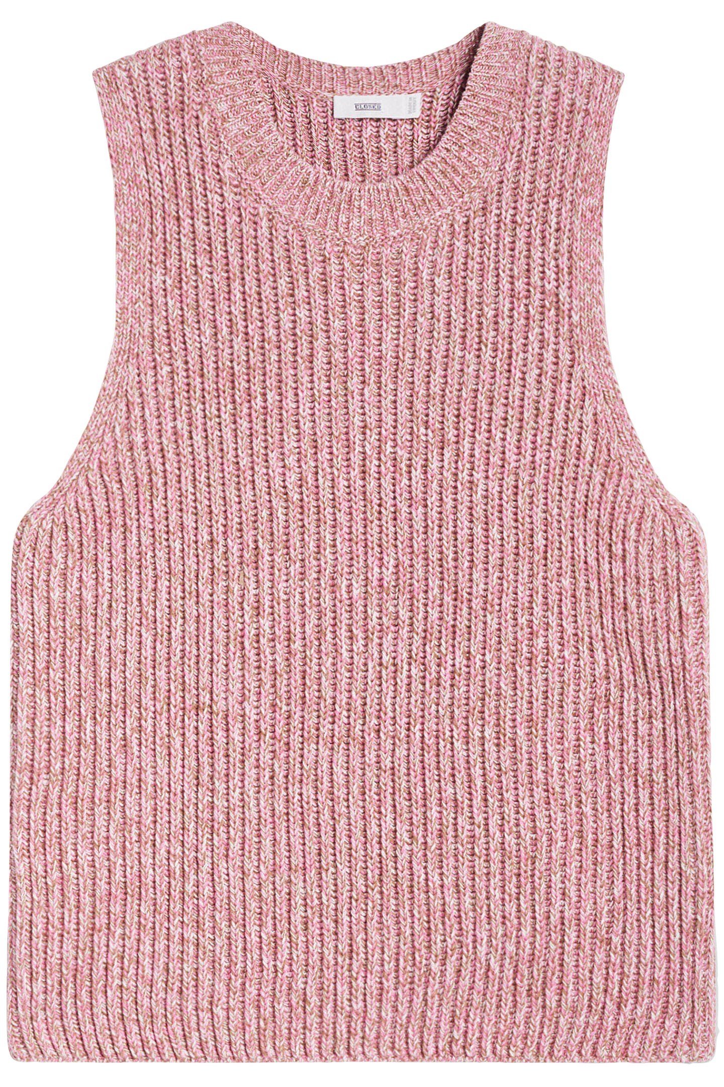 CREW NECK RACER TOP KNITS PINK LILIES 4