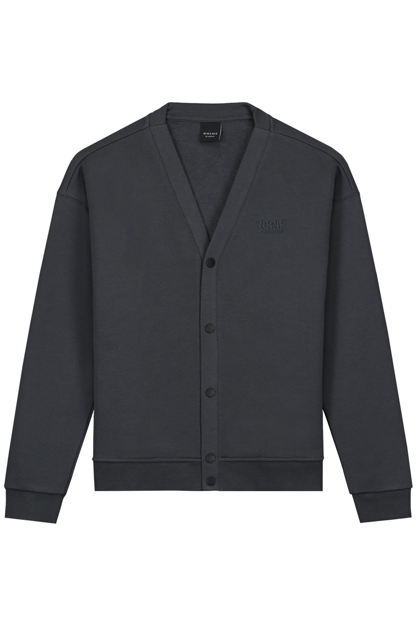 STATEMENT SWEAT CARDIGAN PIRATE BLACK 2