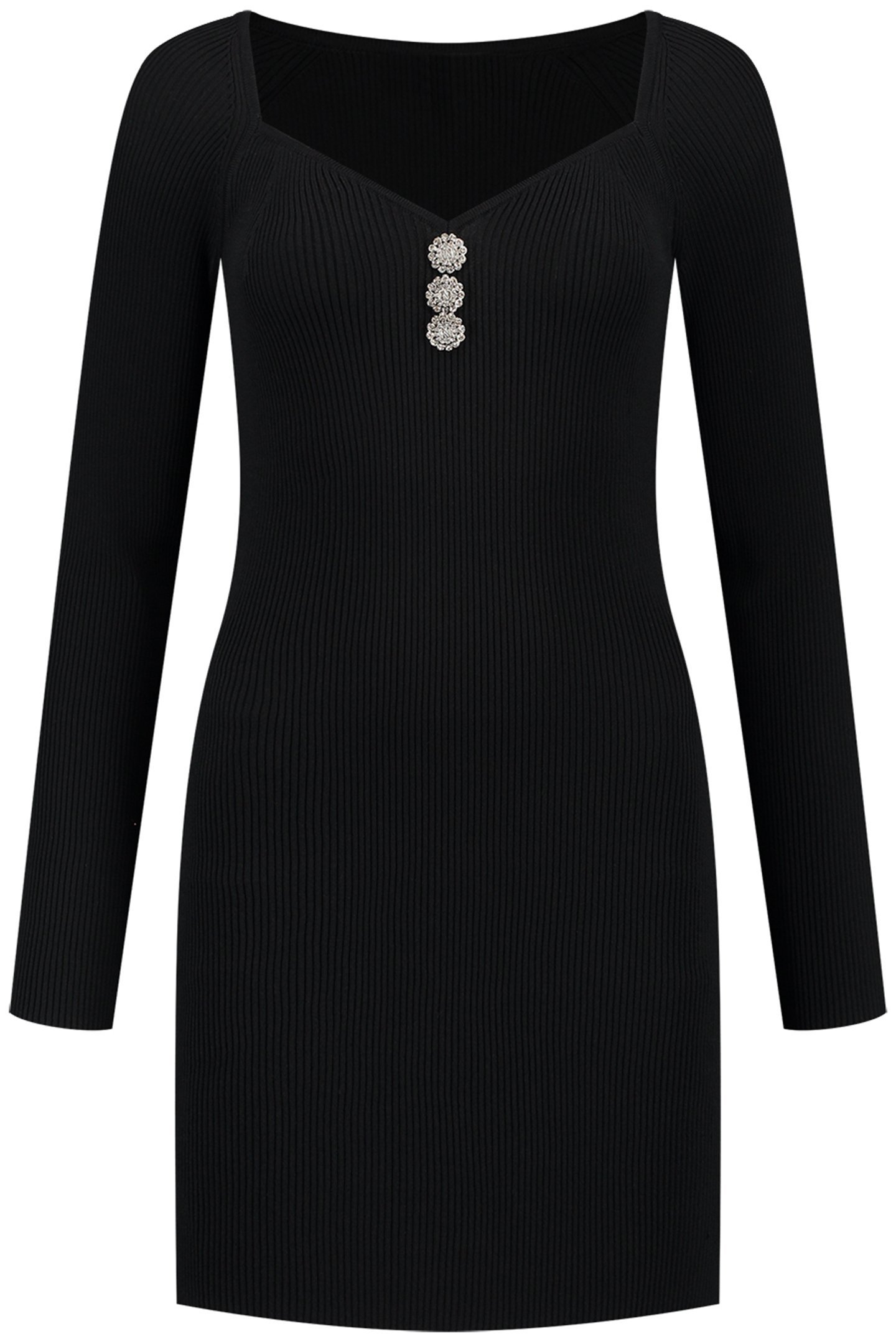 ETNA JOLIE RIB DRESS BLACK 2