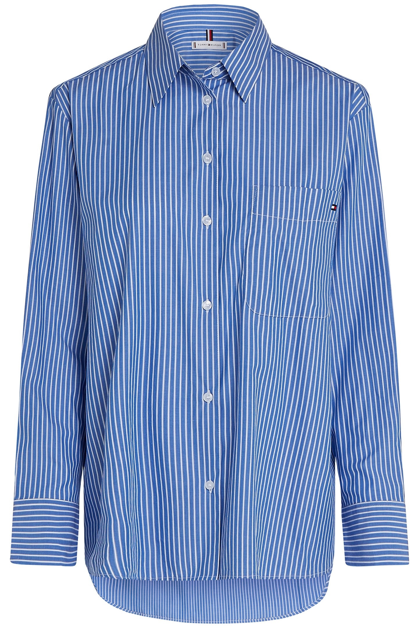 ESS POPLIN REGULAR FIT LONG SLEEVE SHIRT BLUE 4