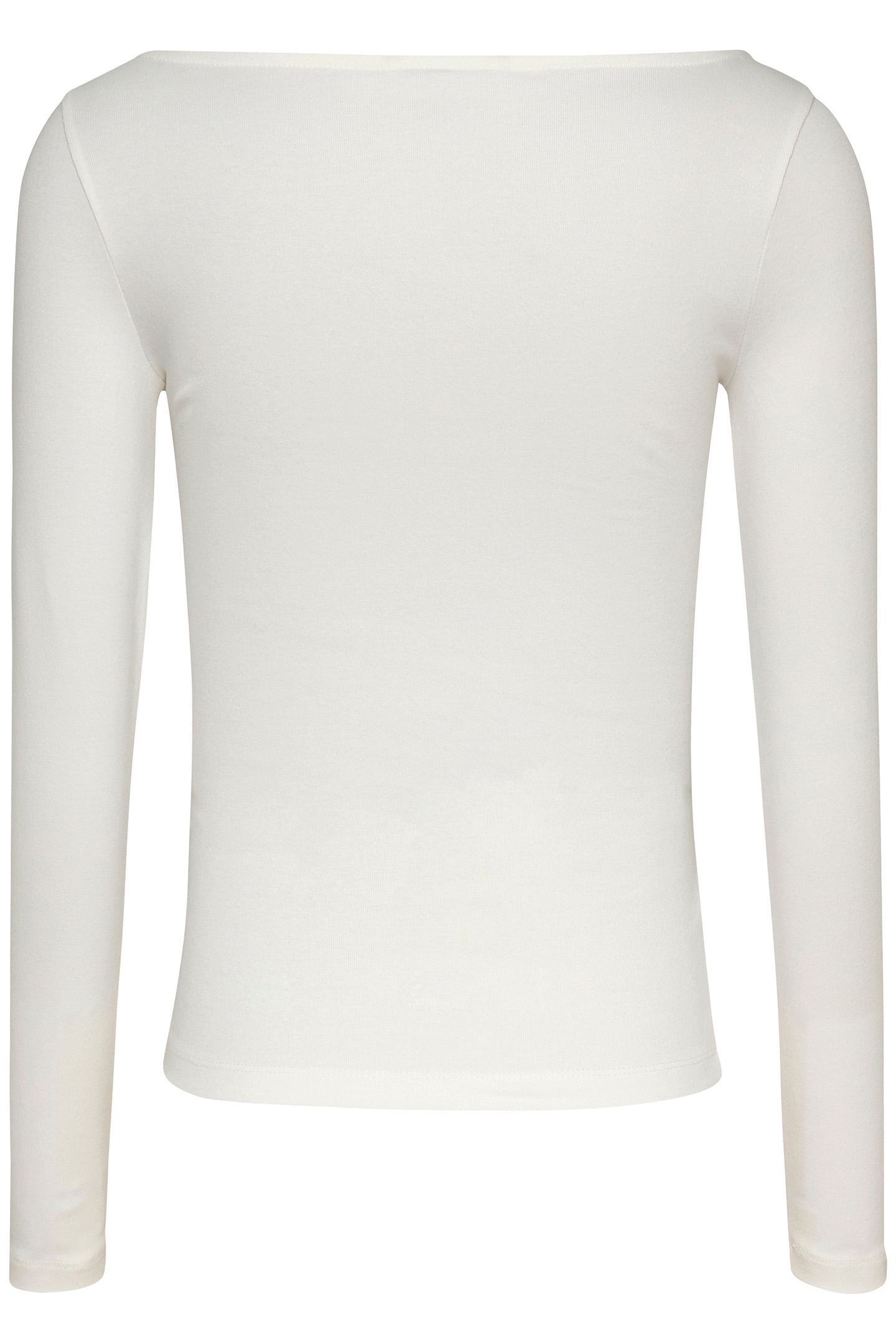 TJW SLIM FIT BOAT NECK LONG SLEEVE TOP ECRU 5