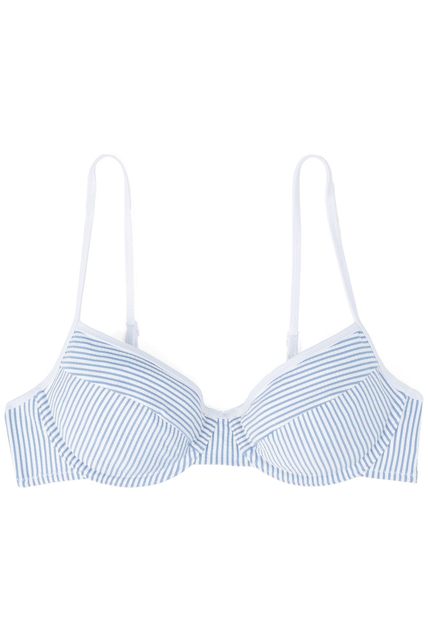 UW DEMI FIT STRIPED BRALETTE BLUE/WHITE 4