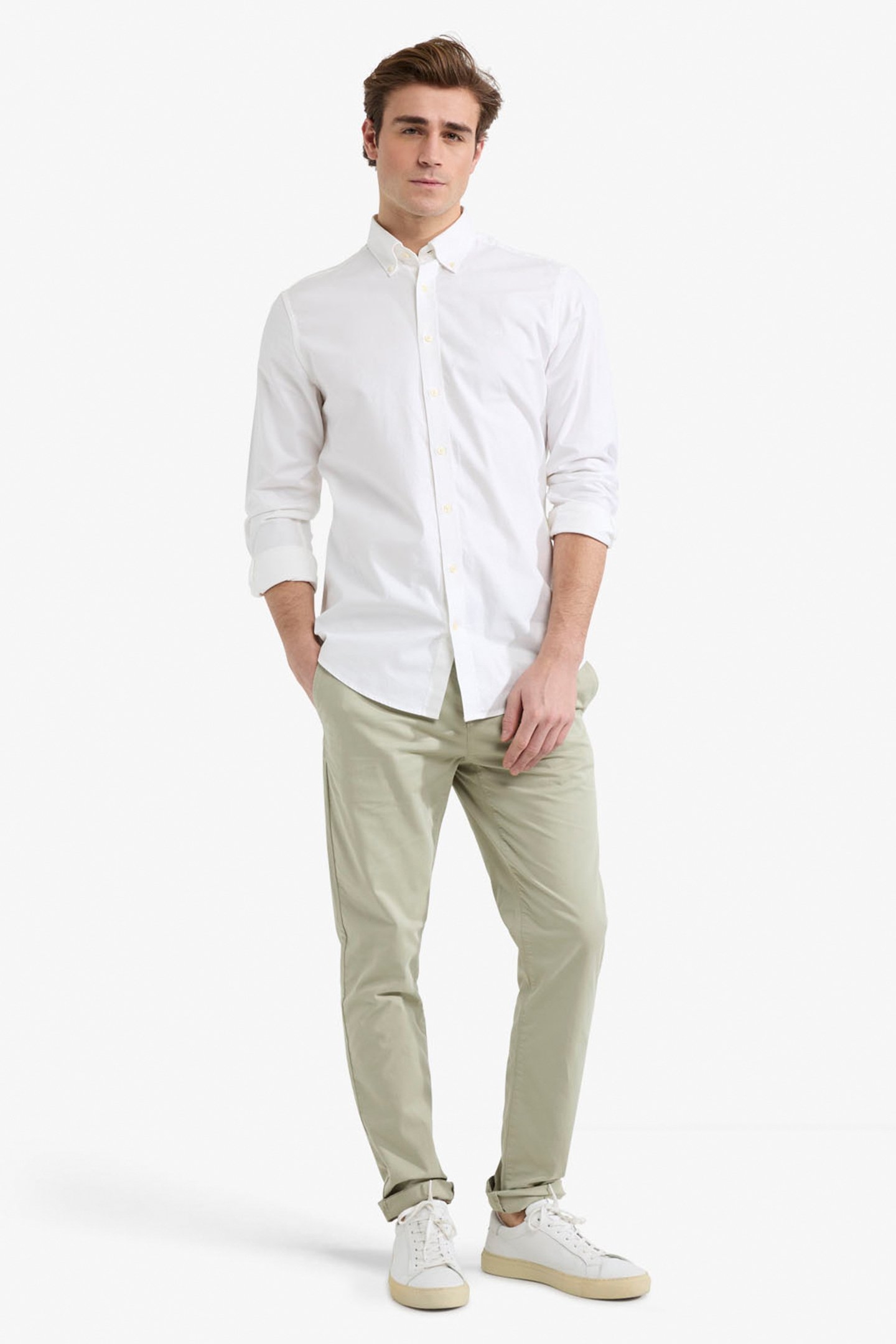 STRETCH OXFORD SHIRT WHITE 2