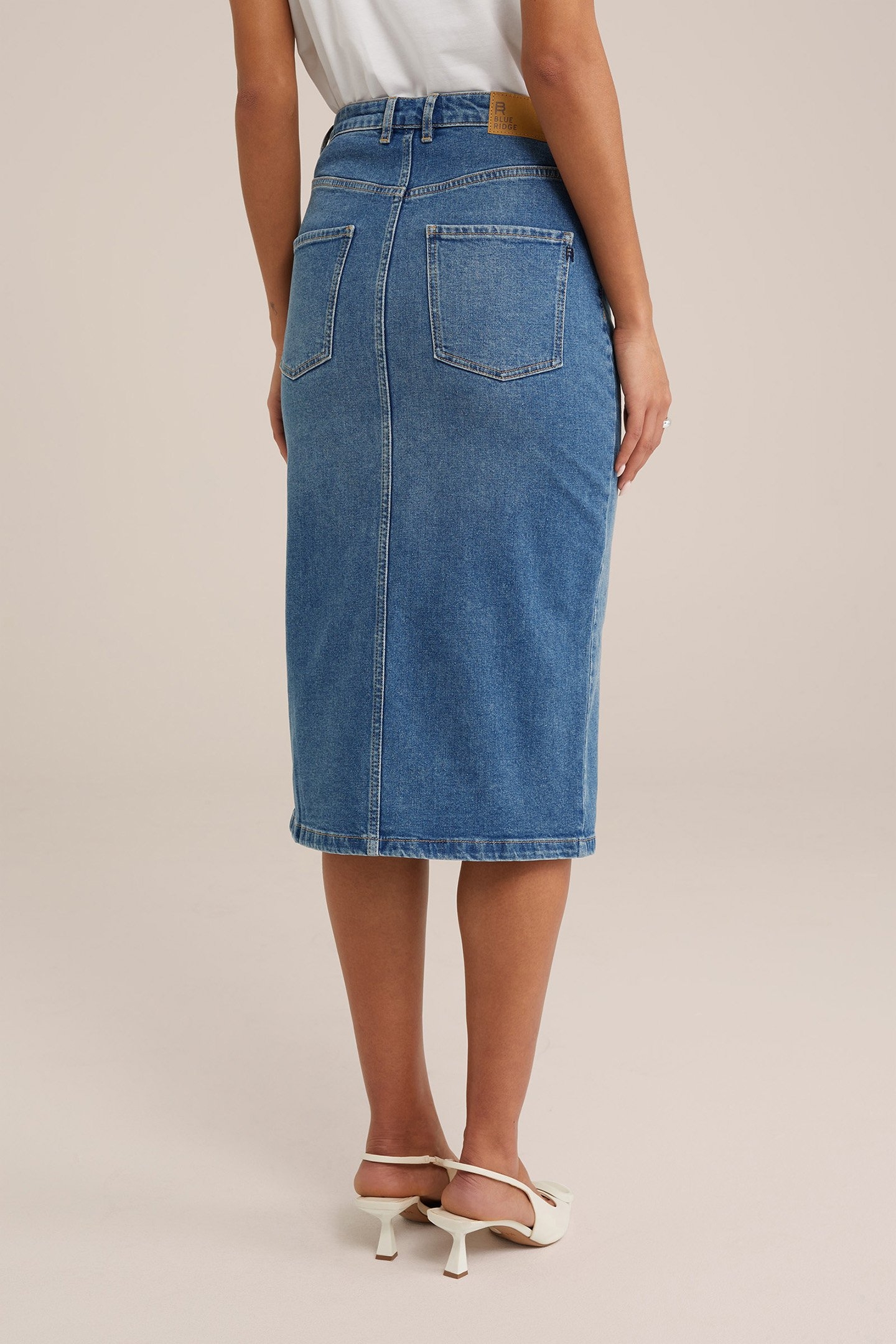 SKIRT MEDIUM LENGTH BLUE 2