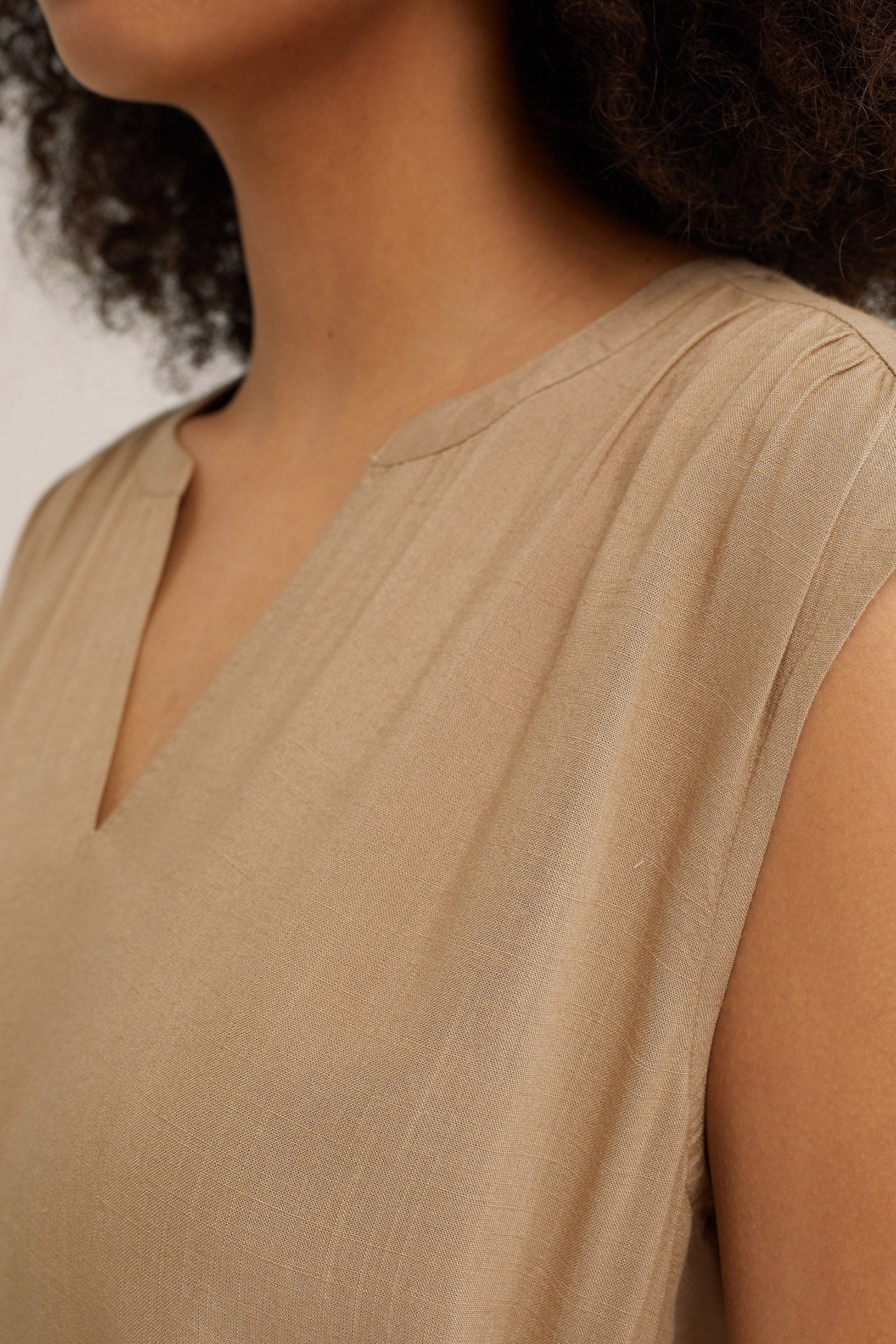 DRESS MID LENGTH LIGHT BROWN 5