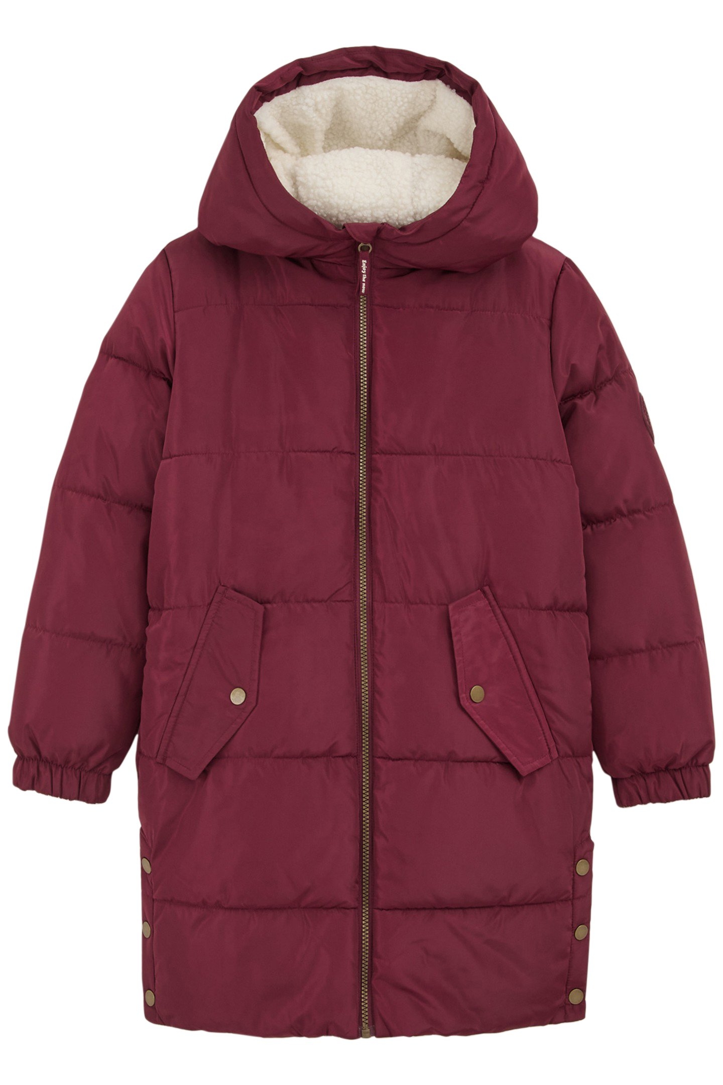 JACKET LONG LENGTH BURGUNDY RED 3