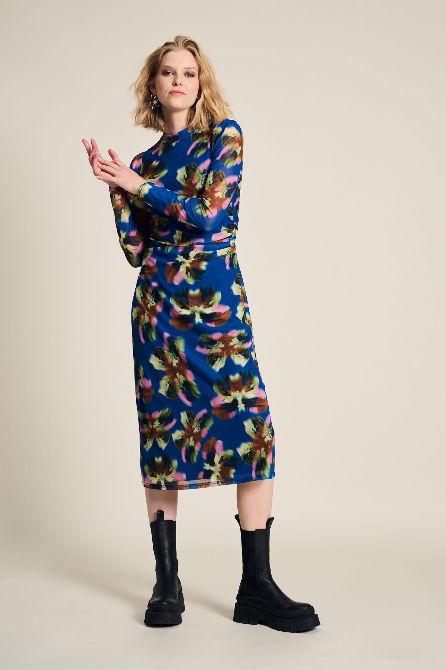 DRESS - BUTTERFLY BLUE MESH 5