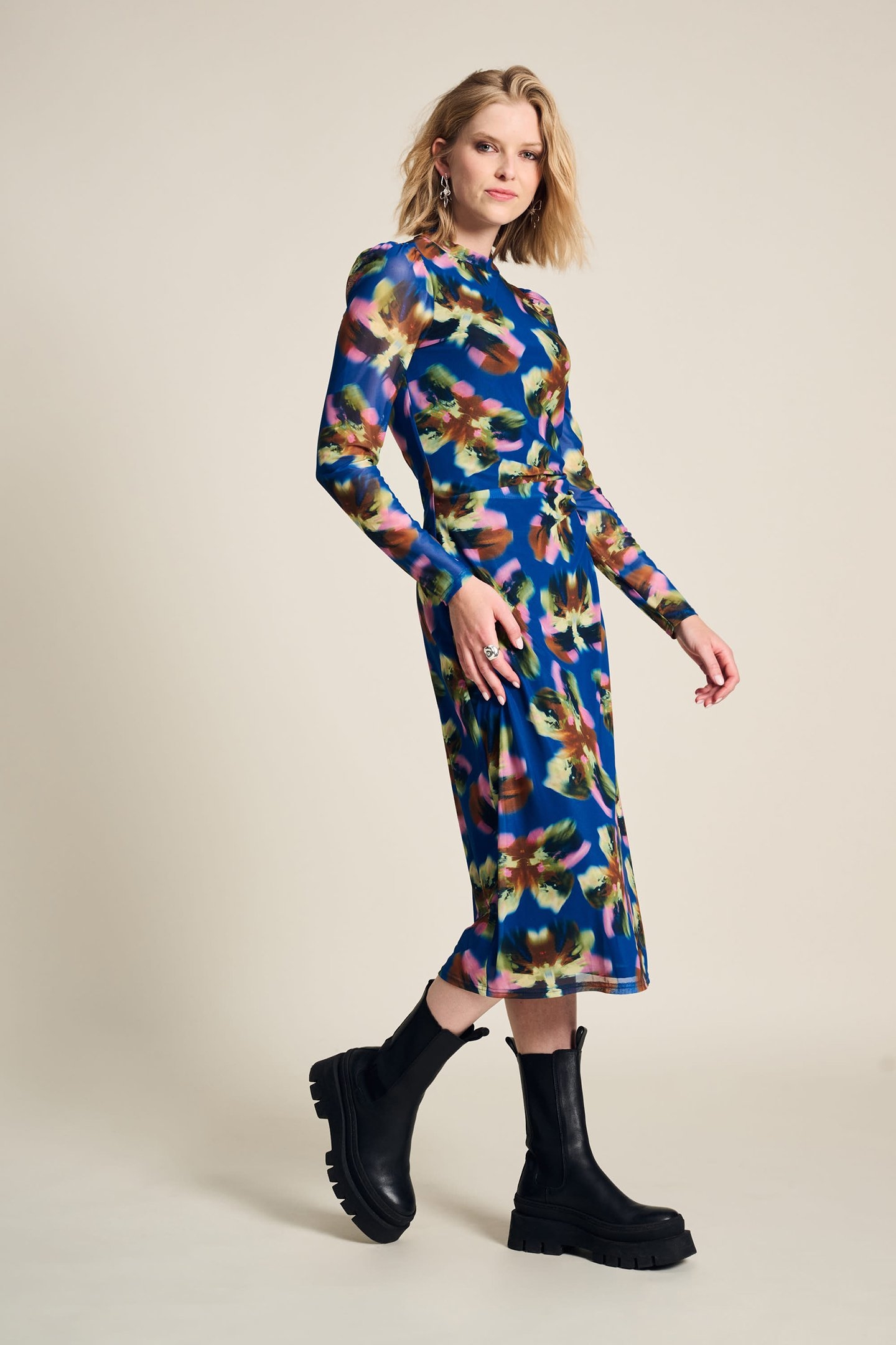 DRESS - BUTTERFLY BLUE MESH 7