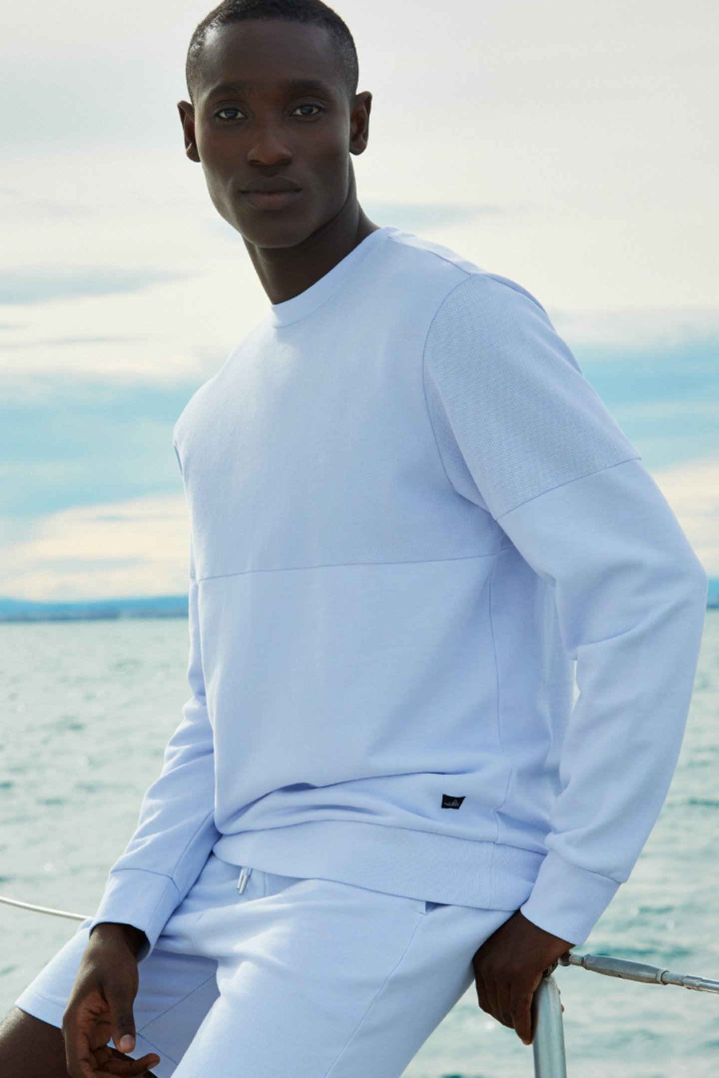 HAYDEN | JERSEY PLEATED SWEATSHORTS ICE BLUE 4