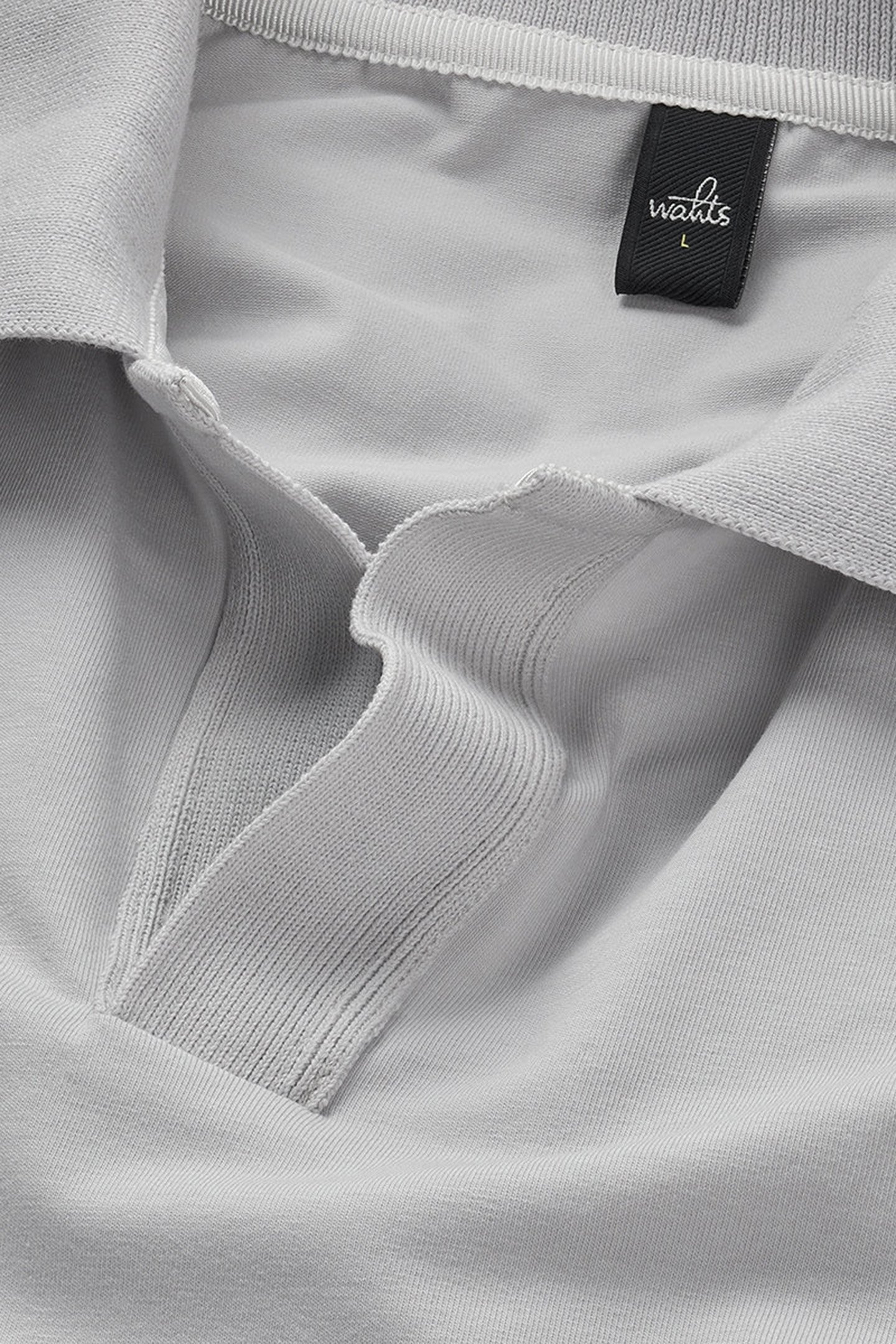 FILIP | JERSEY STRETCH LONGSLEEVE POLO LIGHT GREY 4