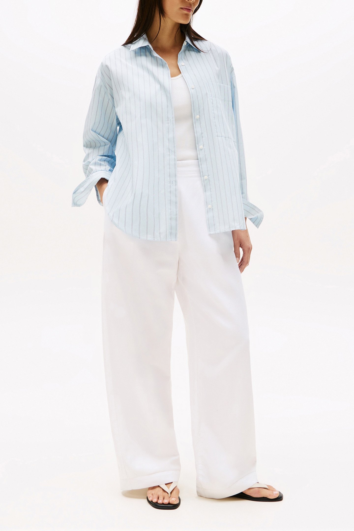 ESS POPLIN NEW EASY WIDE FIT SHIRT BREEZY BLUE 2