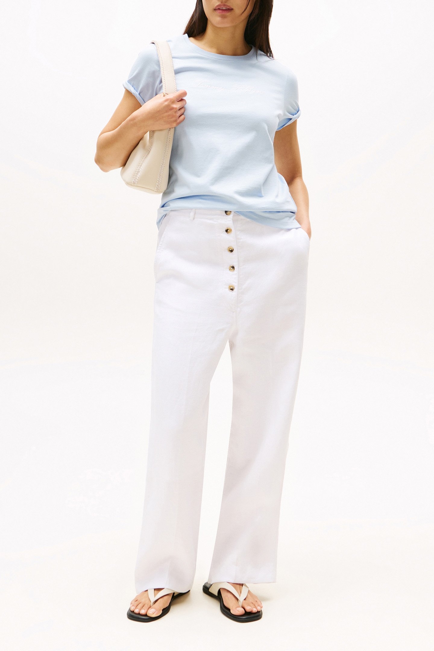 SCRIPT REGULAR FIT T-SHIRT IN BREEZY BLUE 4