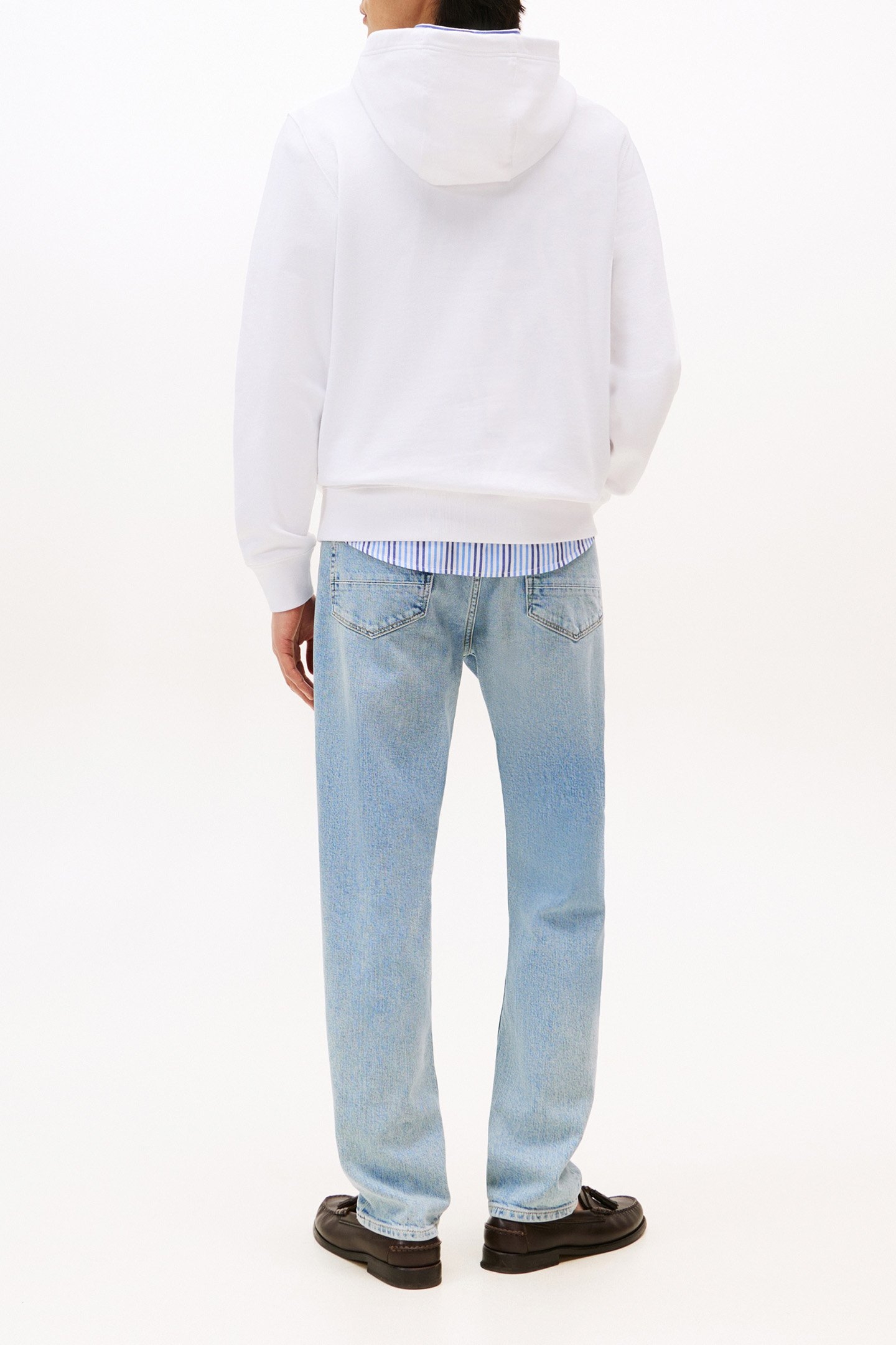 OUTLINE FLAG SCRIPT REGULAR FIT HOODY WHITE 3