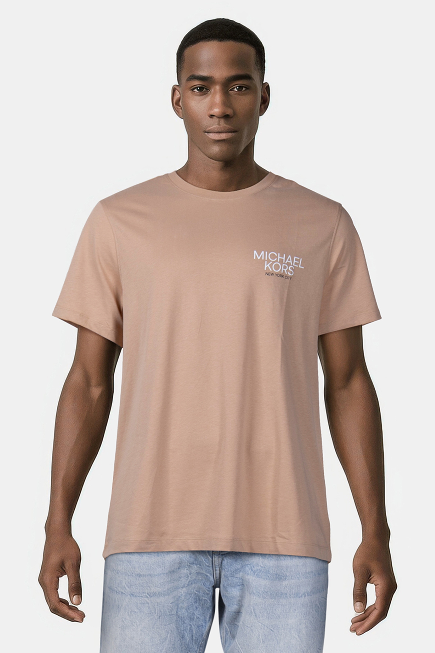 SHORT SLEEVE LOGO T-SHIRT IN BUFF 1