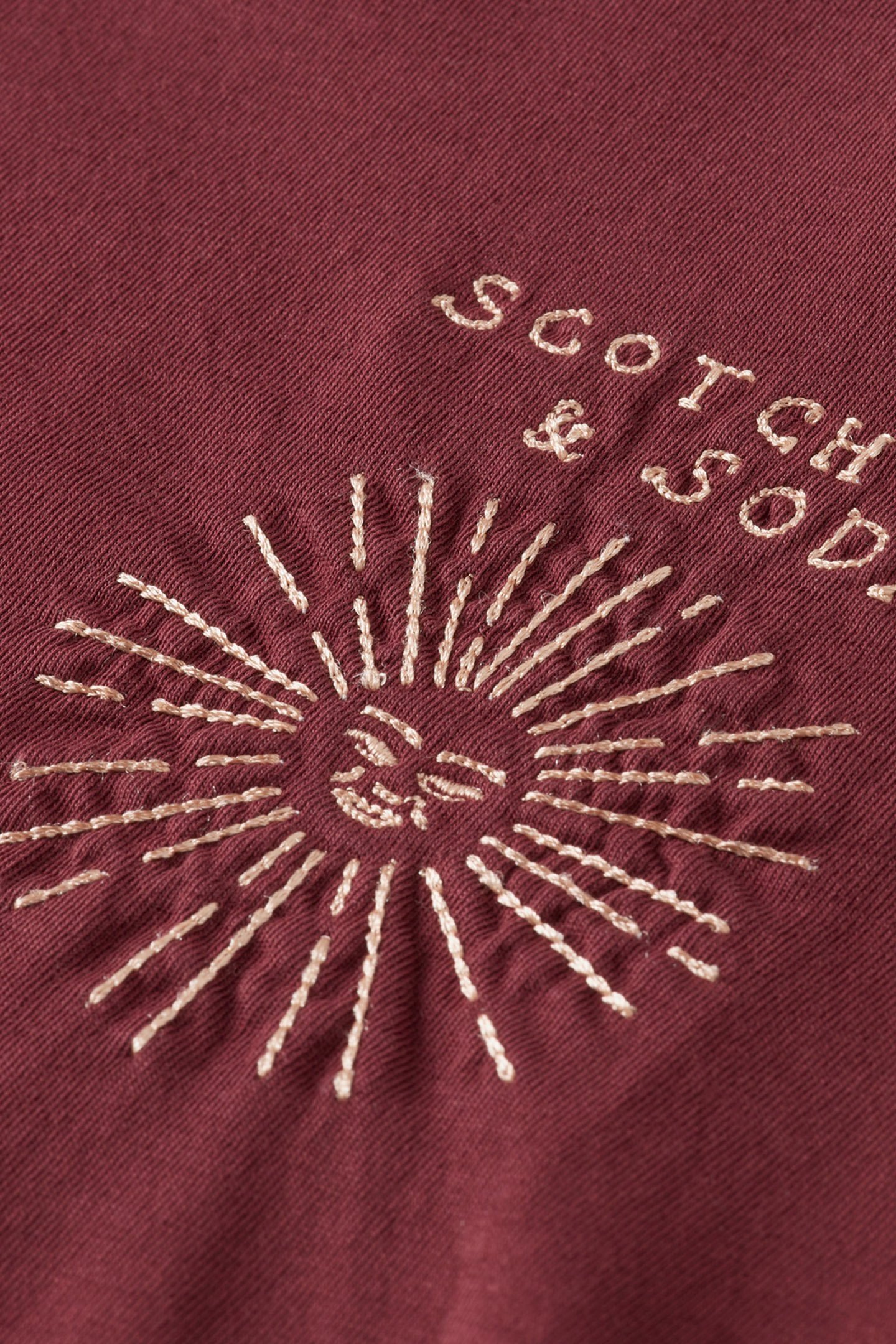 WASHED WITH CHEST ARTWORK RELAXED FIT T-SHIRT RICH MAHOGANY 8