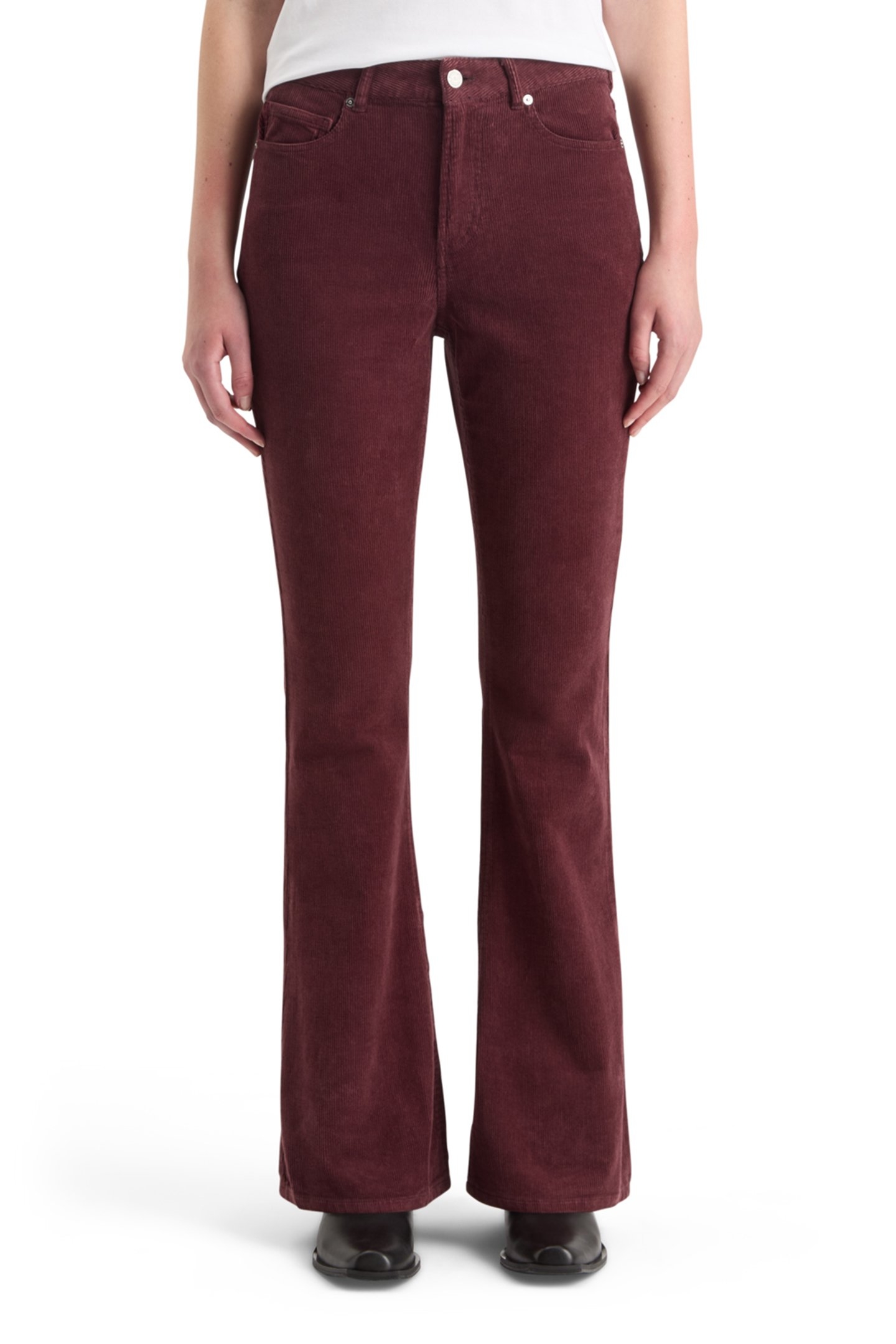 THE CHARM CLASSIC FLARED JEANS IN COLOURED STRETCH CORDUROY  1