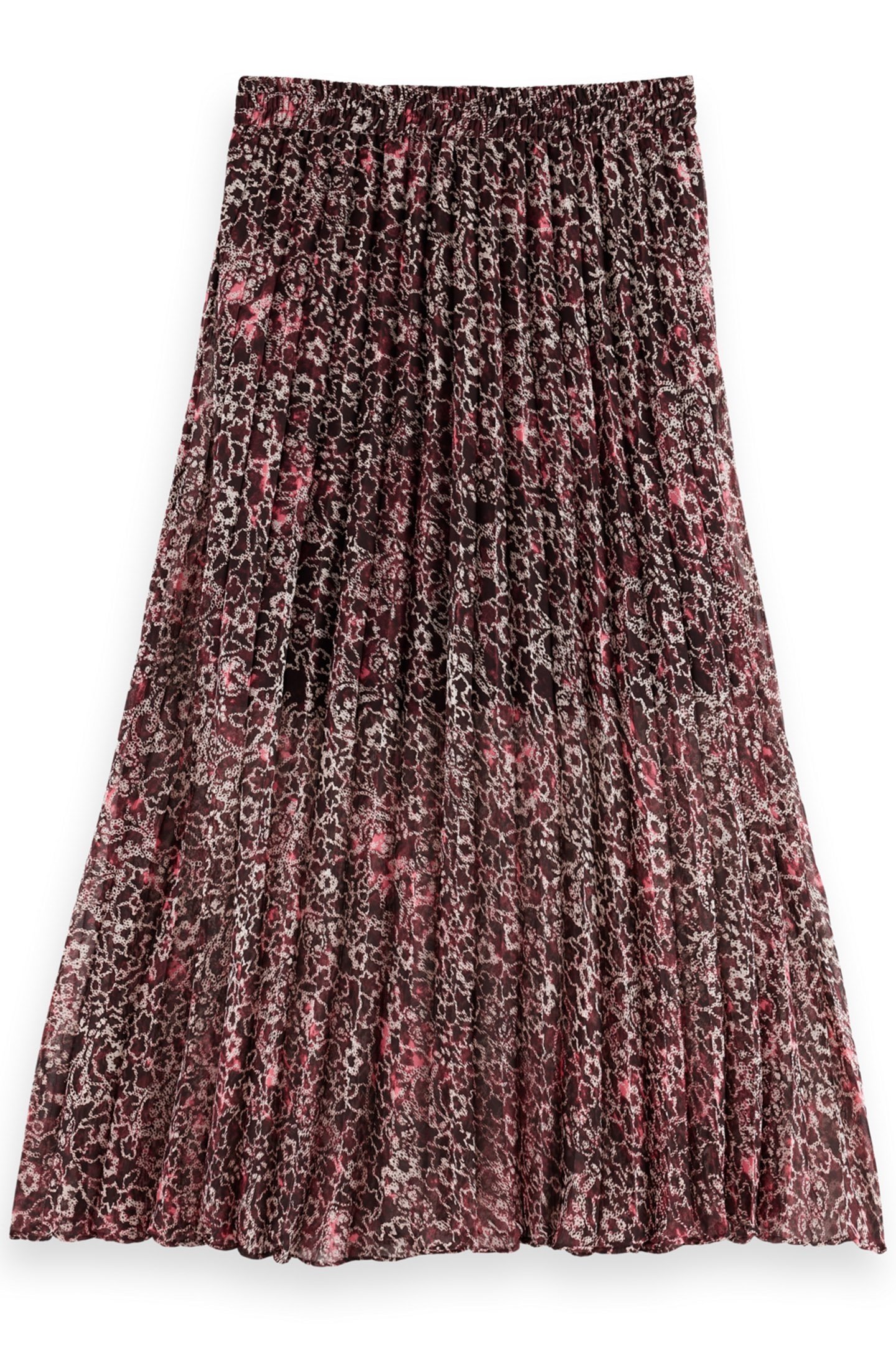 PLEATED PRINTED SKIRT SHIBORI FLORAL PINK 4