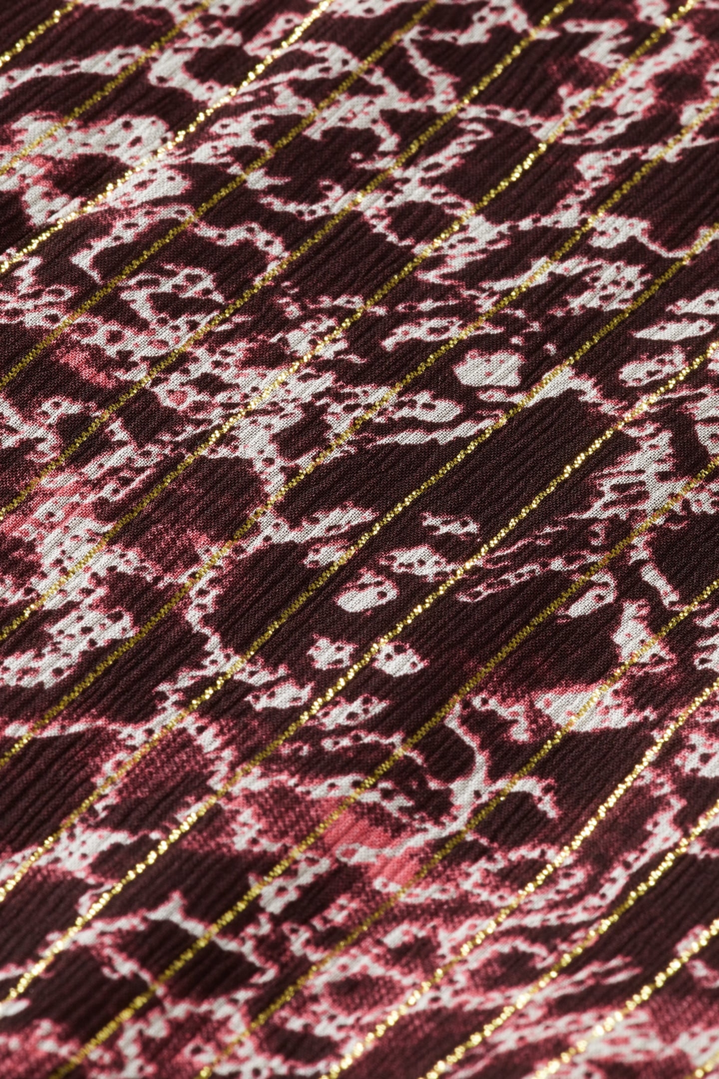 LUREX TOP WITH BOW NECK SHIBORI FLORAL PINK 7