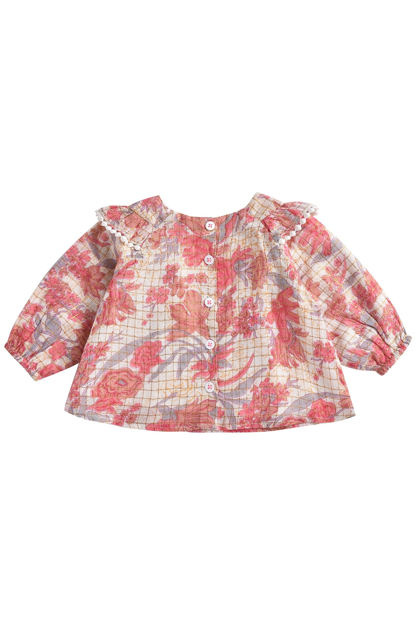 BLOUSE YURI PINK FLOWERS 3