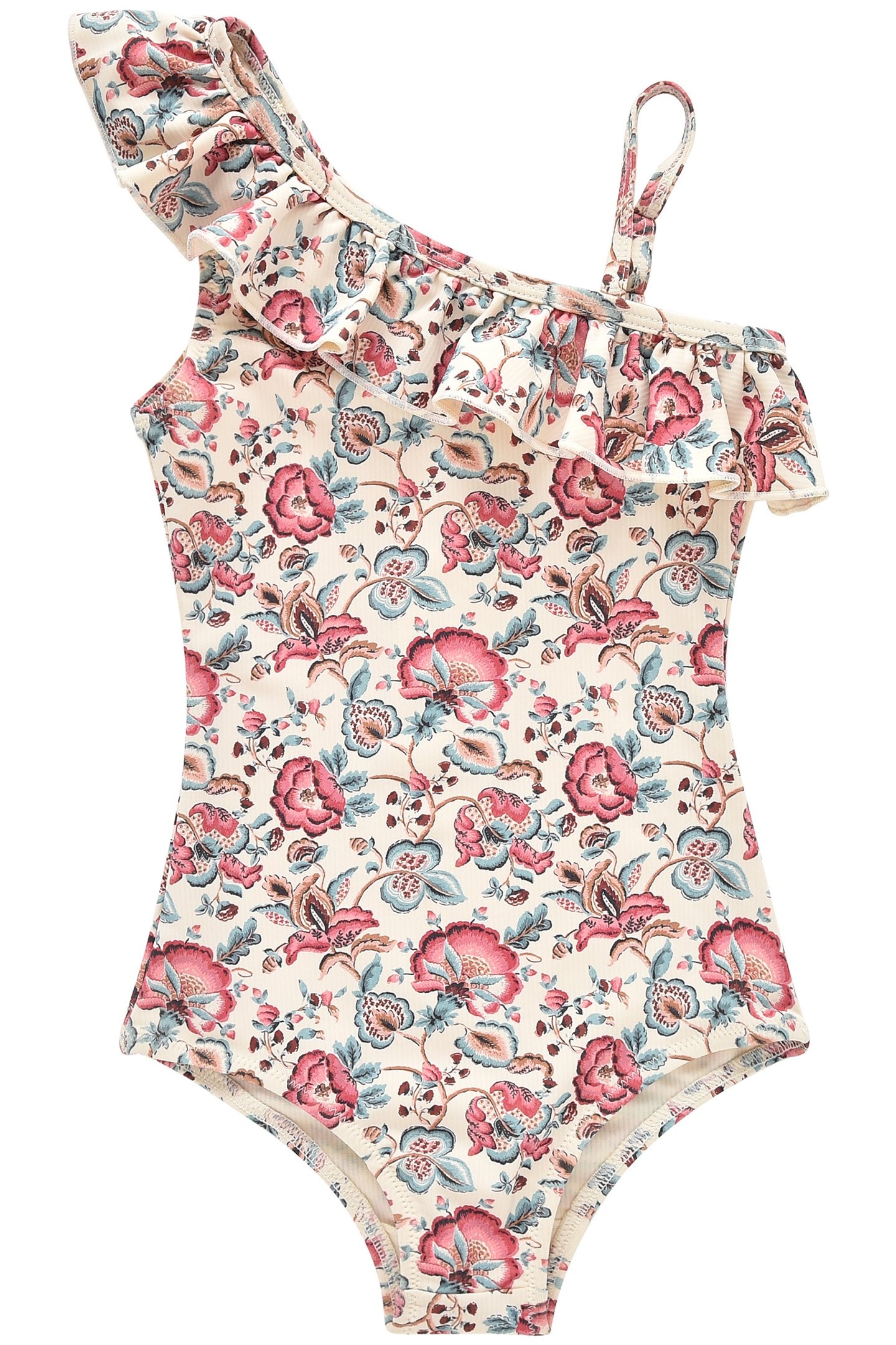 BATHING SUIT AUDREY CREAM INDIAN FLOWERS 3