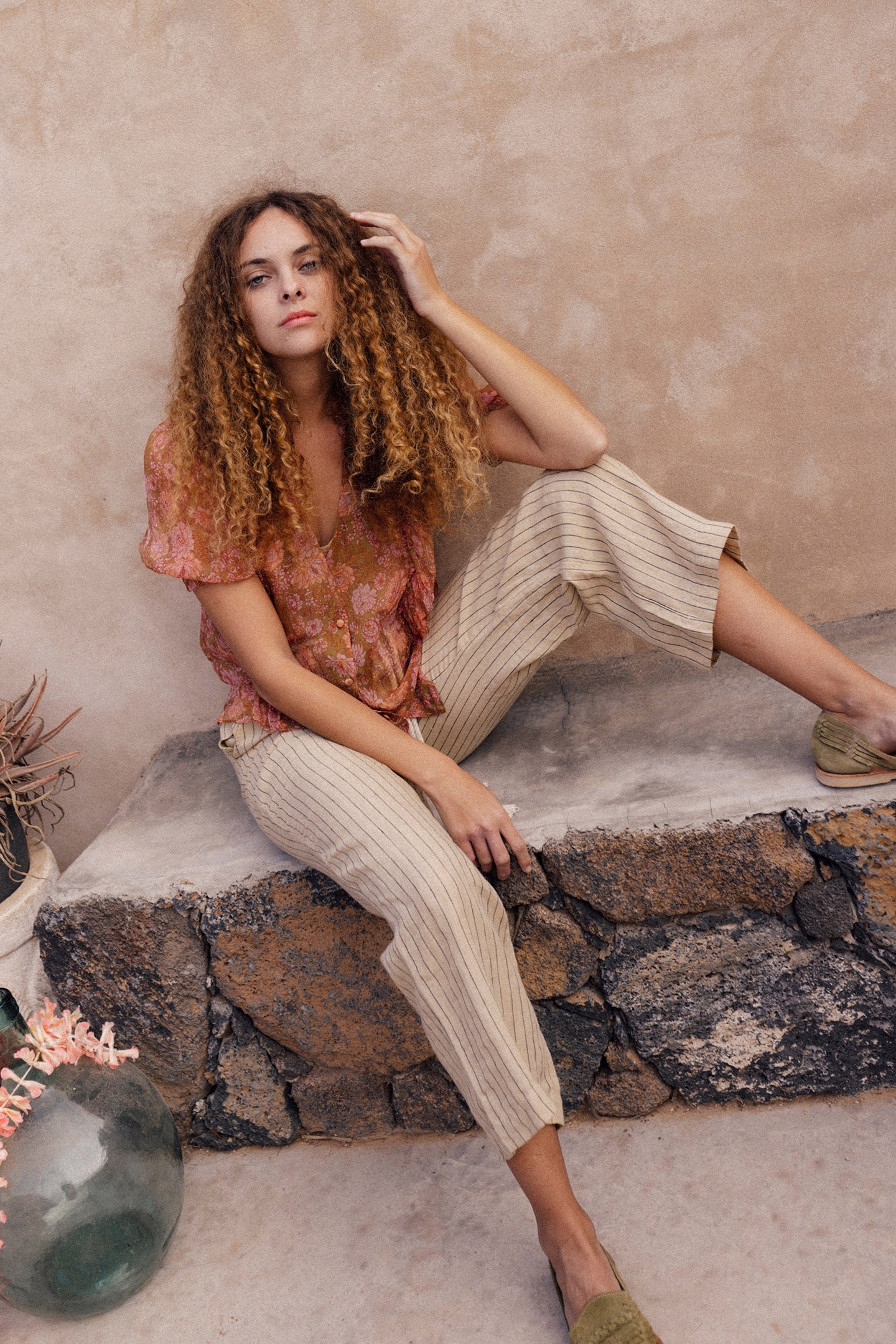 BLOUSE ALI BRONZE GARDEN FLOWER 4